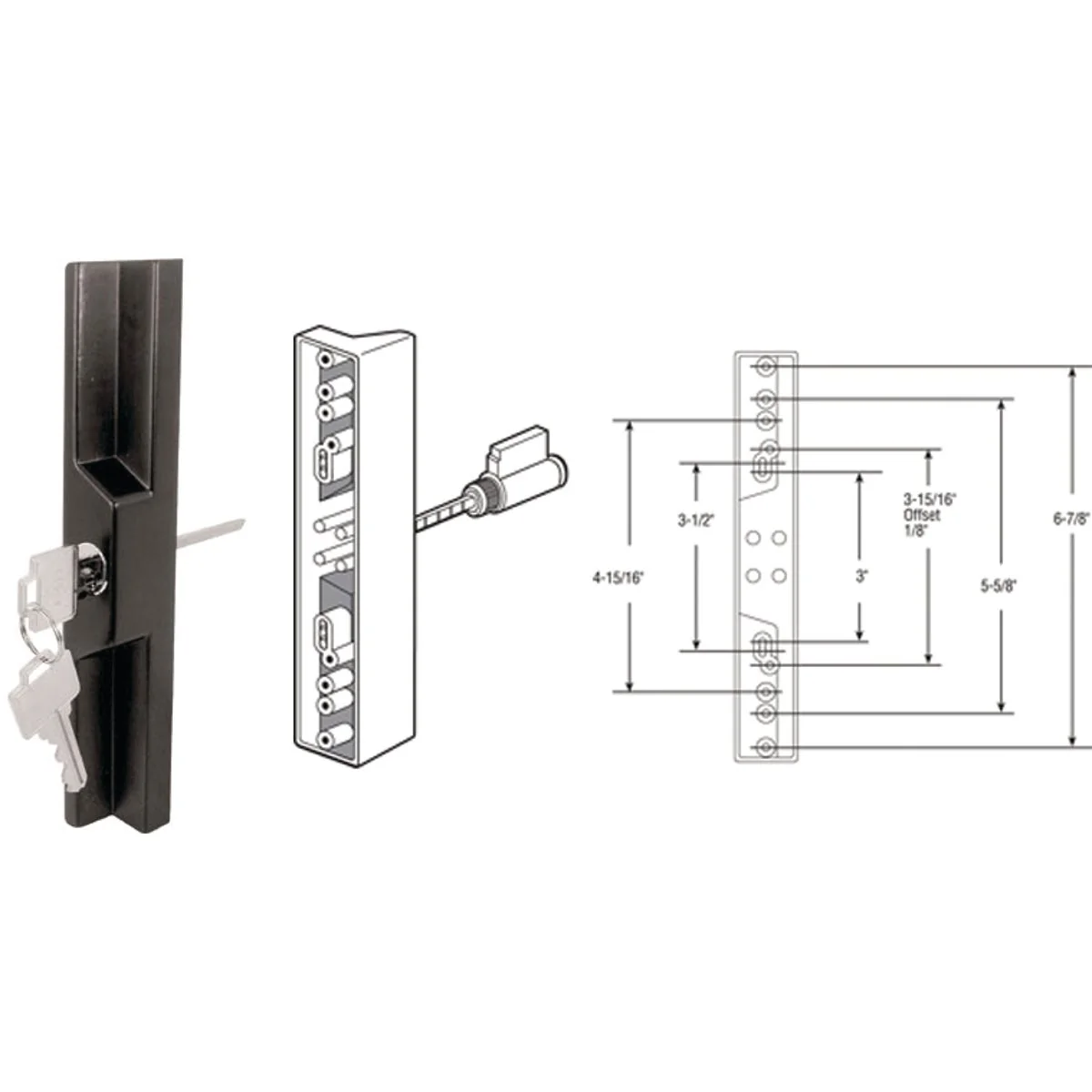 Outstanding Prime-Line Sliding Patio Door Pull Keyed Locking Unit Refined