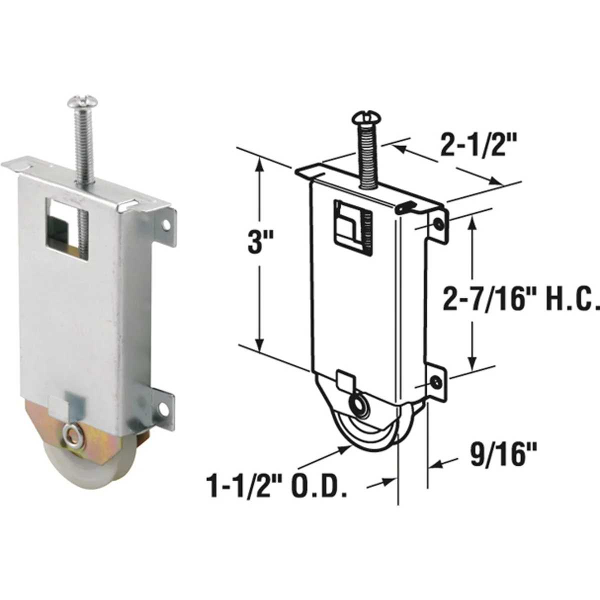 Functional Prime-Line Bypass Plastic Mirror Door Roller with Steel Housing High-End