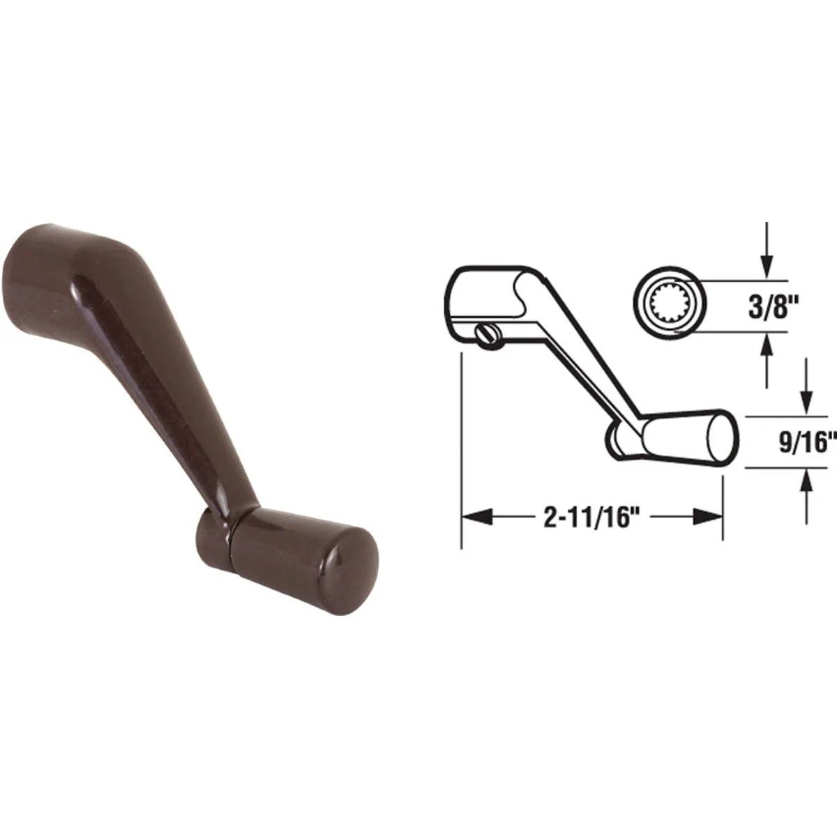 Effective Prime-Line 3 8 In. Bronze Die-Cast Casement Window Crank Handle Contemporary