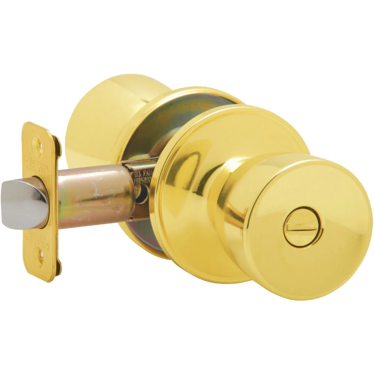 Outstanding Dexter Bright Brass Bed Bath Door Knob Prestigious