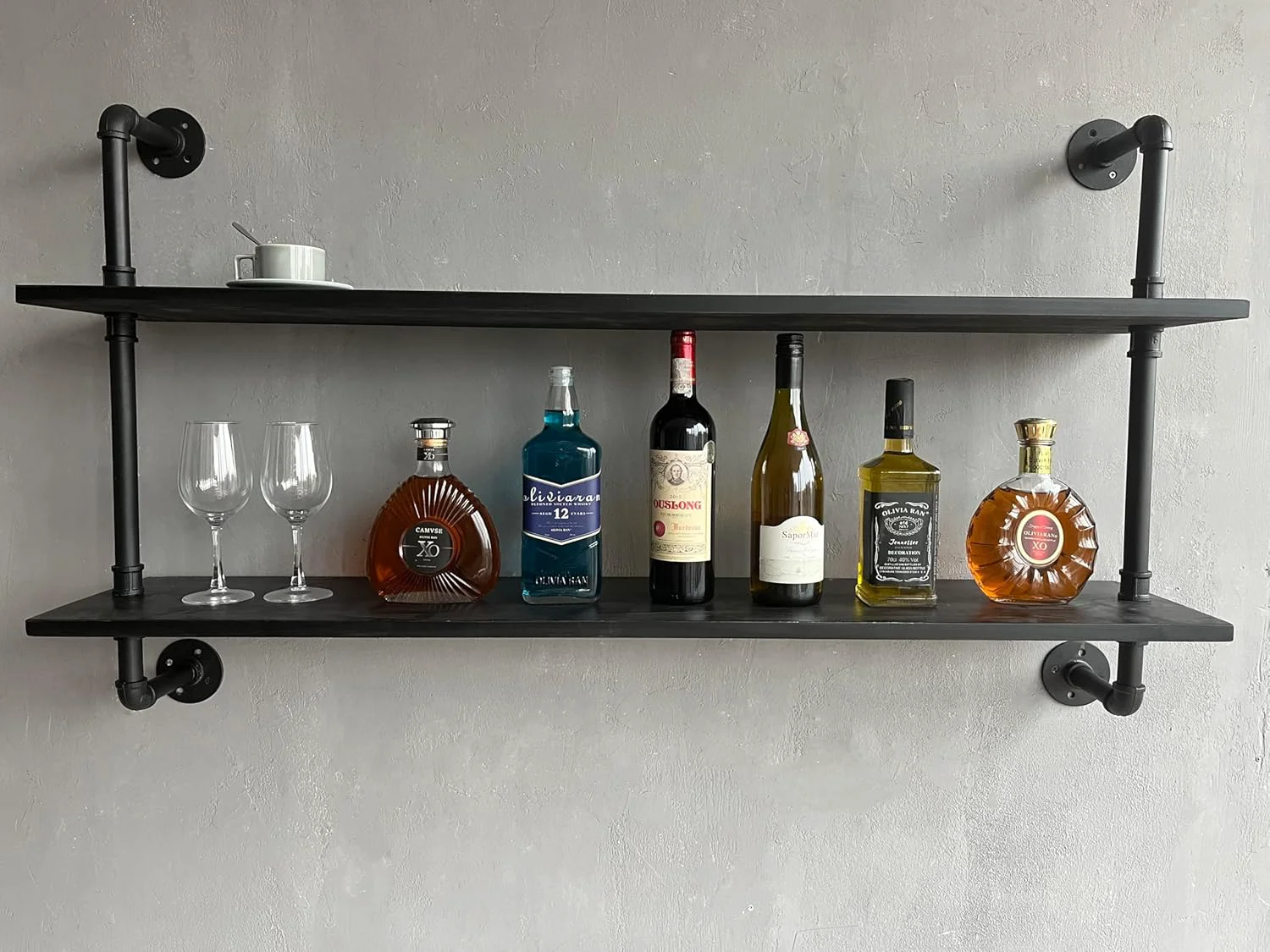 Selected Floating Bookshelf Shelves Industrial Pipe Shelving Pipe Shelves Rustic Wall Shelf 48 Inch Farmhouse Book Shelves for Wall Mounted Exclusive