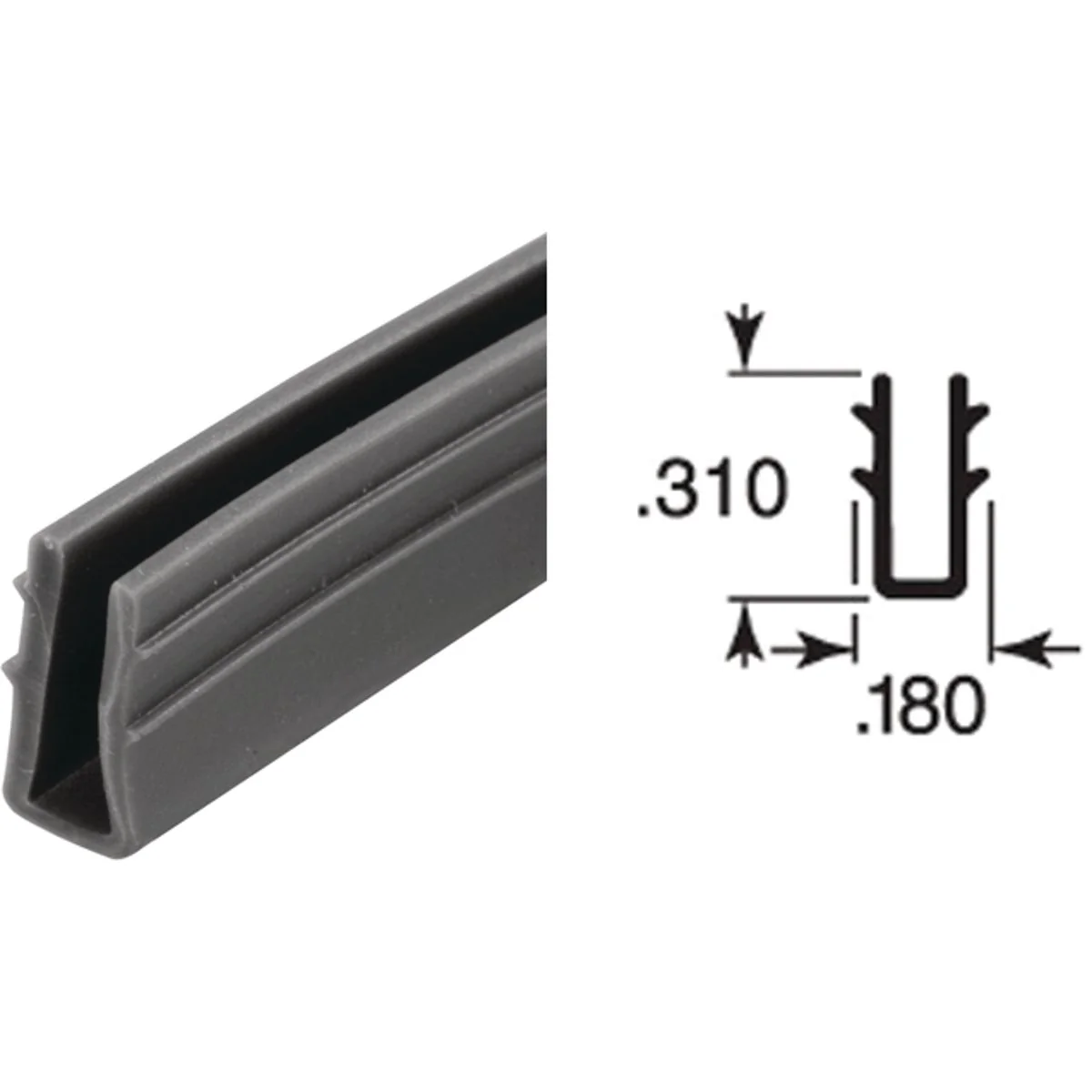 Powerful Prime Line 1 4 In. Glass Glazing Channel Natural
