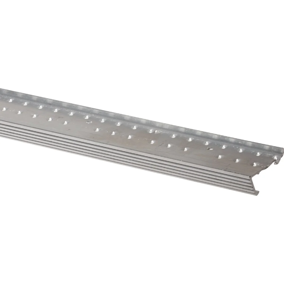 Expertly Made Do it Silver Fluted 1-3 8 In. x 6 Ft. Carpet Clamdown with Teeth Long-Lasting