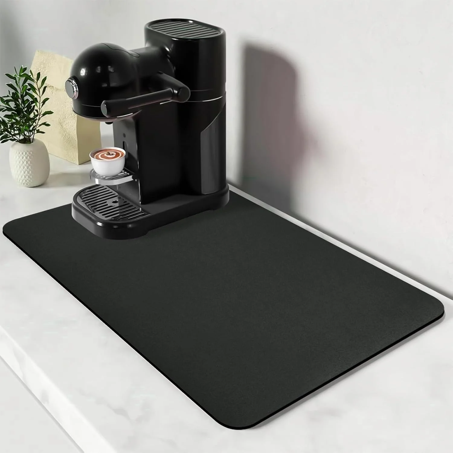 Top-Quality Bloss Coffee Mat 24 x16 Dish Drying Mat for Multiple Usage Mat for Coffee Bar Kitchen Counter Mat Refined
