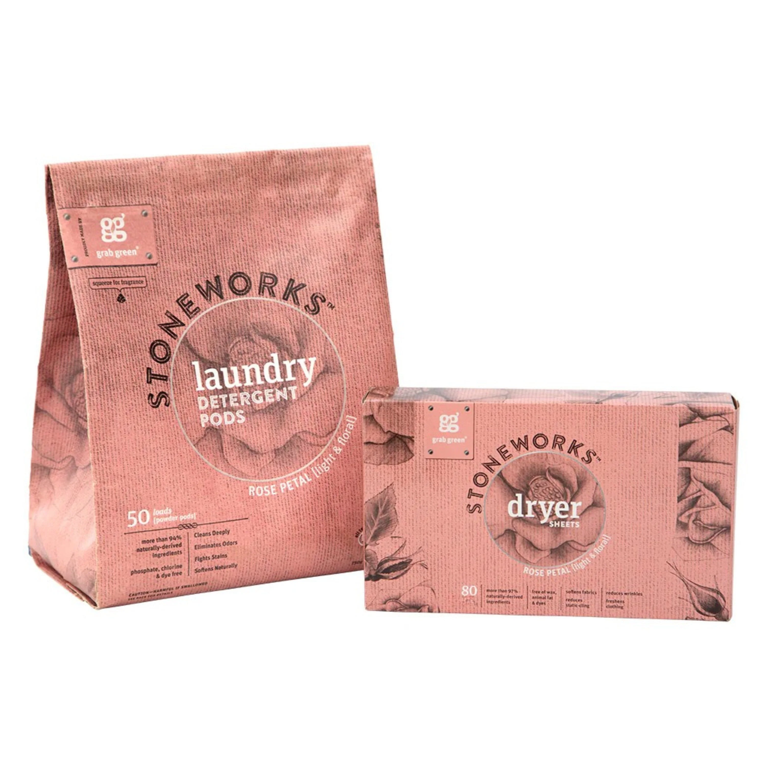Convenient grab green Stoneworks Laundry Pods and Dryer Sheet Kit Powerful