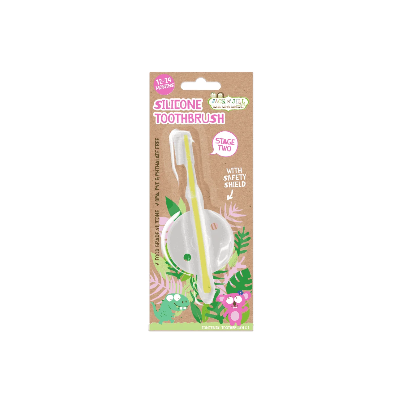 Specialty Jack N' Jill Silicone Toothbrush STAGE 2 Optimized