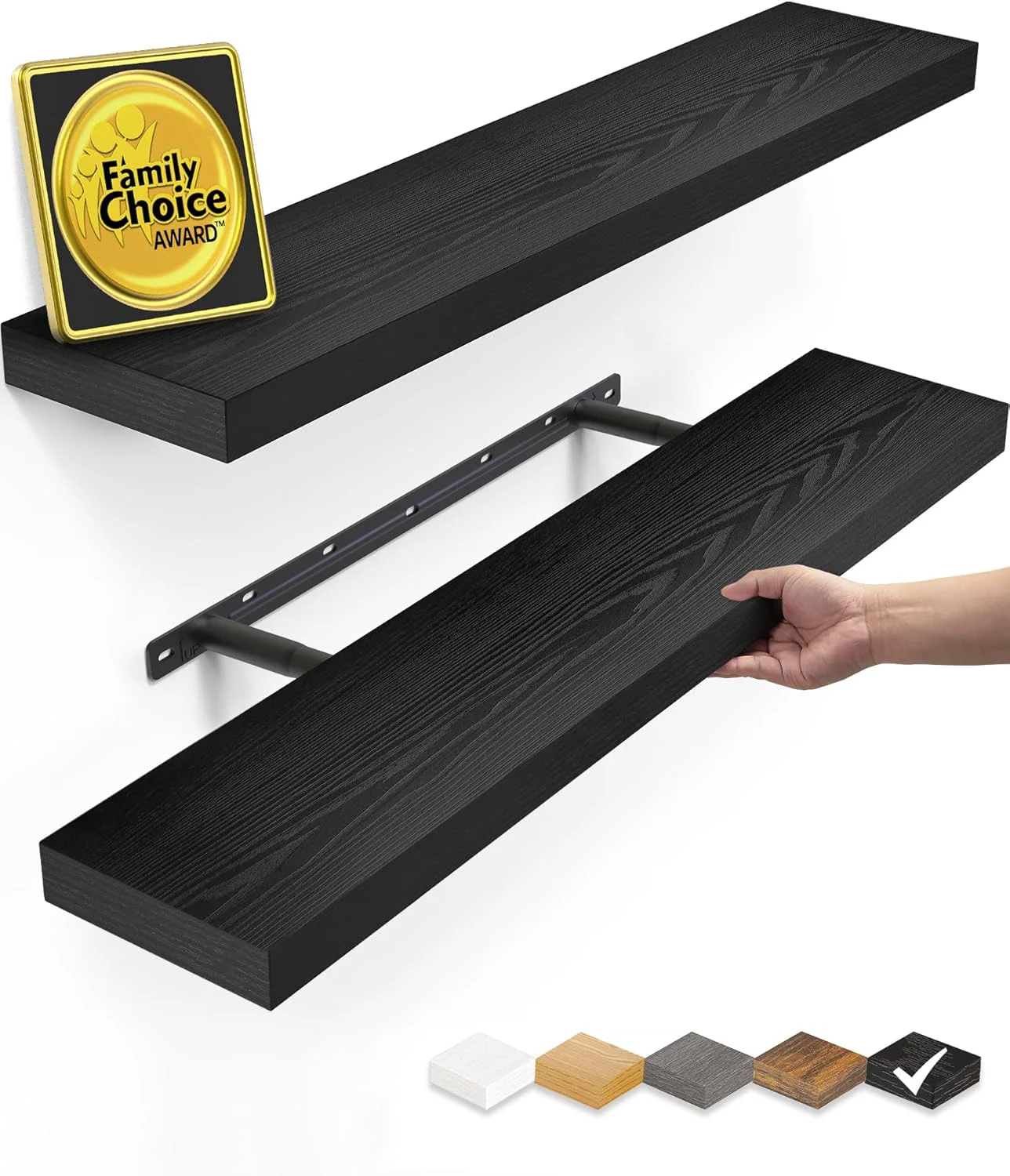 Prestigious Bayka Floating Shelves 22.5 inch Rustic Wood Wall Mounted Shelves for Bathroom Bedroom Living Room Kitchen Office Authentic