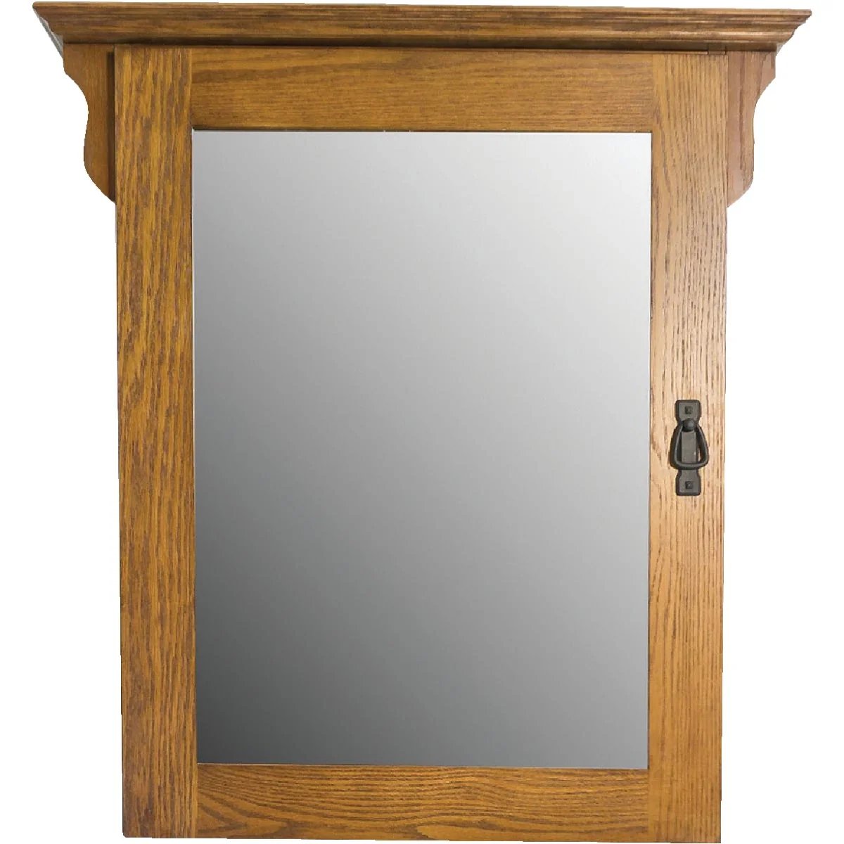 Carefully Designed CraftMark Craftsmen Estate American Oak 30 In. W x 32 In. H x 6 In. D Single Mirror Surface Mount Medicine Cabinet Casual