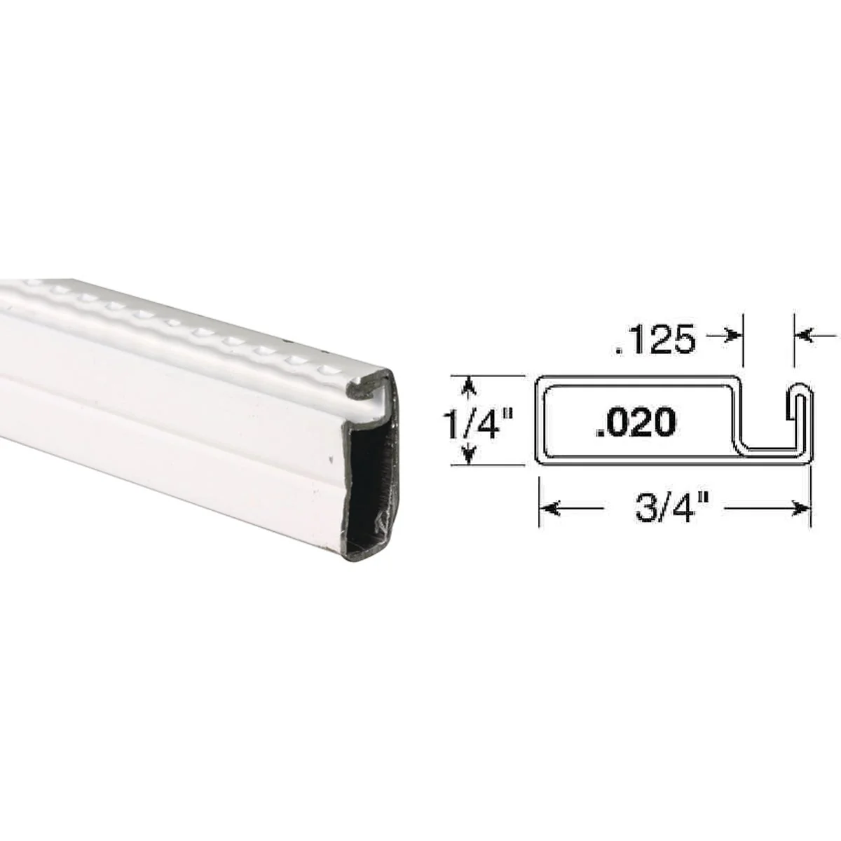 Sophisticated Prime-Line Make-2-Fit 3 4 x 1 4 x 94 White Aluminum Screen Frame Premium Material