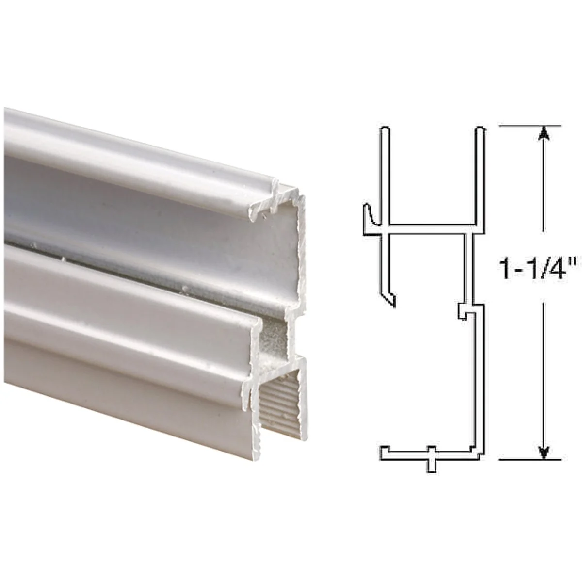 Exceptional Prime-Line 1-1 4 In. x 72 In. White Triple Track Bottom Window Frame Long-Lasting