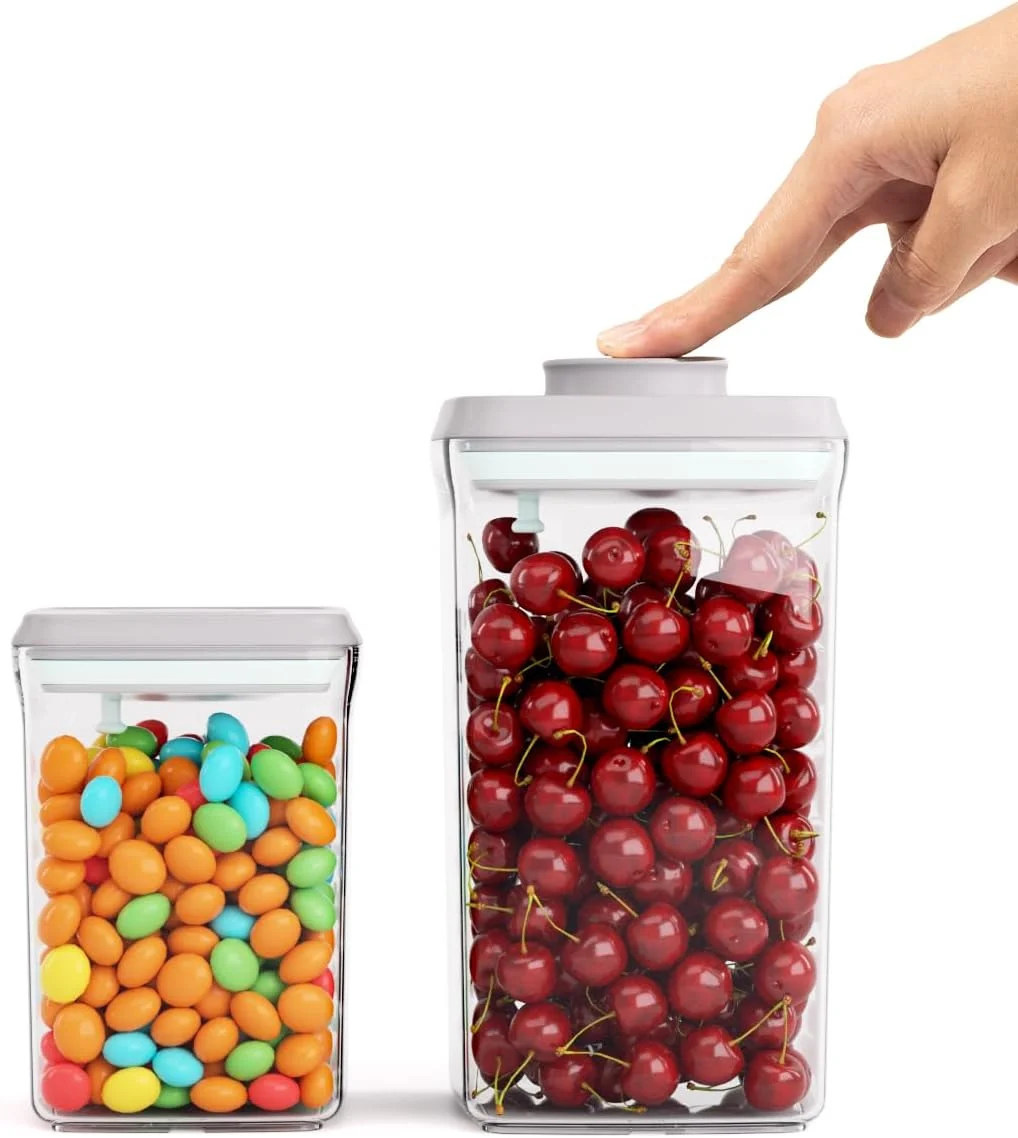 Fashionable Airtight Pop Food Containers 2-Piece Leakproof Ce Containers Pantry Storage Containers with Lids - 2.0 Qt 0.9 Qt Healthy