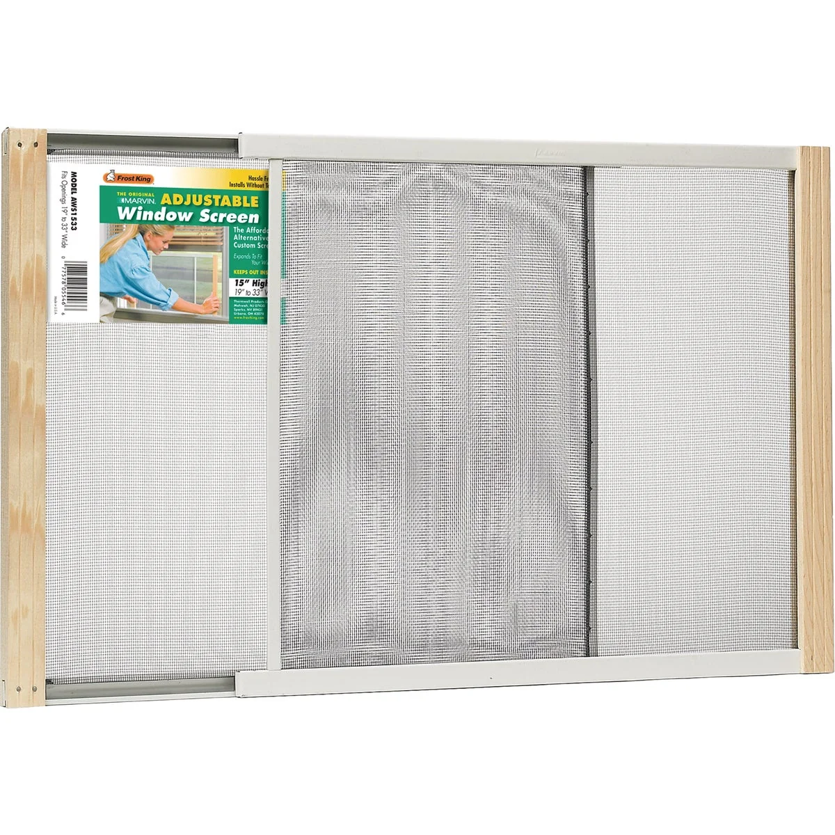 Fine W.B. Marvin 15 In. x 19-33 In. Adjustable Window Screens by Frost King Convenient