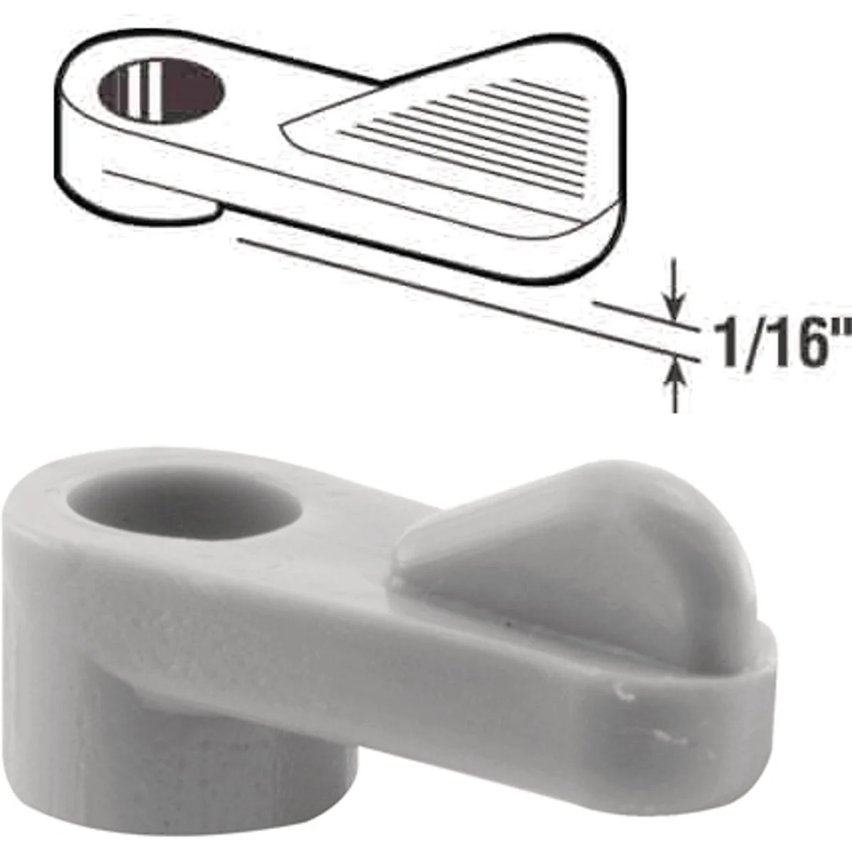 Artisan Prime-Line 1 16 In. Gray Swivel Plastic Screen Clips with Screws 12 Count Genuine