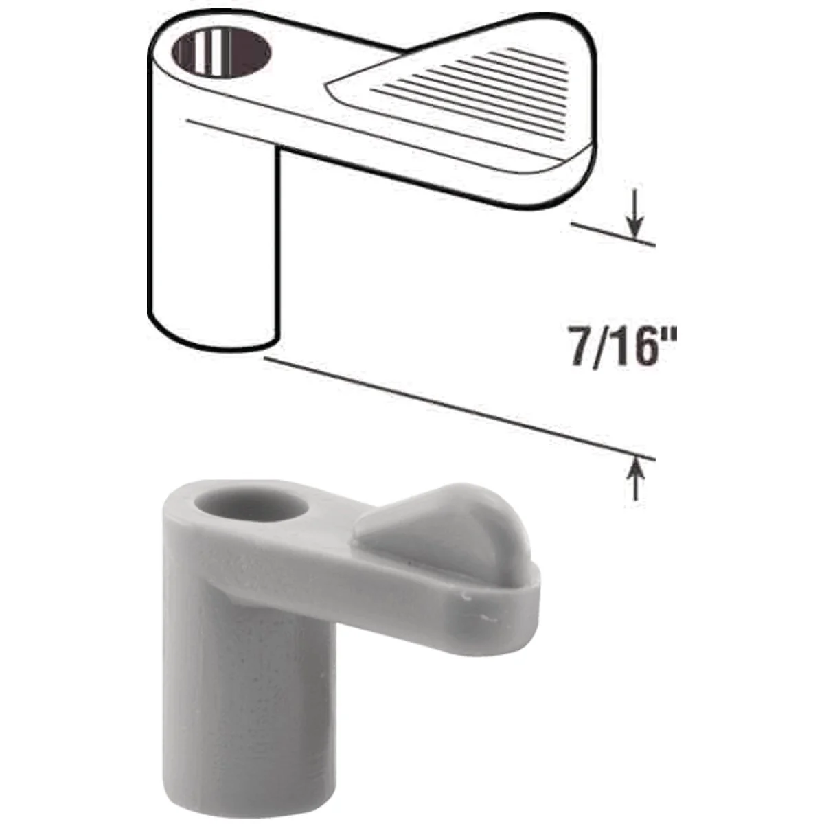 Natural Prime-Line 7 16 In. Gray Swivel Plastic Screen Clips with Screws 12 Count Durable