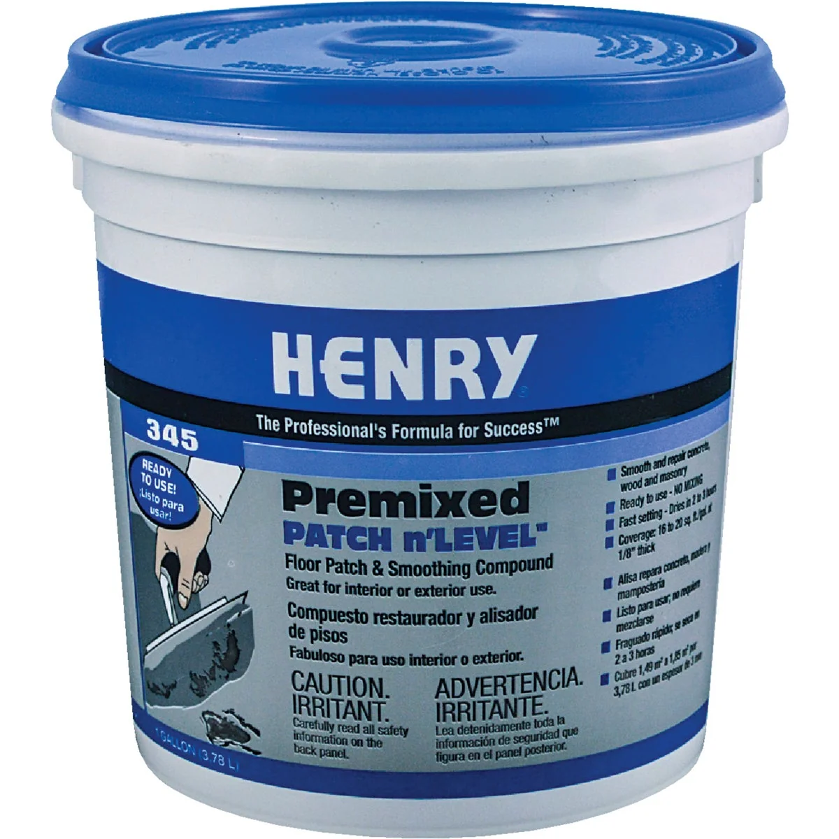 Eco-Friendly Henry 345 Premixed Patch n'LEVEL Floor Patch Smoothing Compound Gray 1 Gal. Premium Material