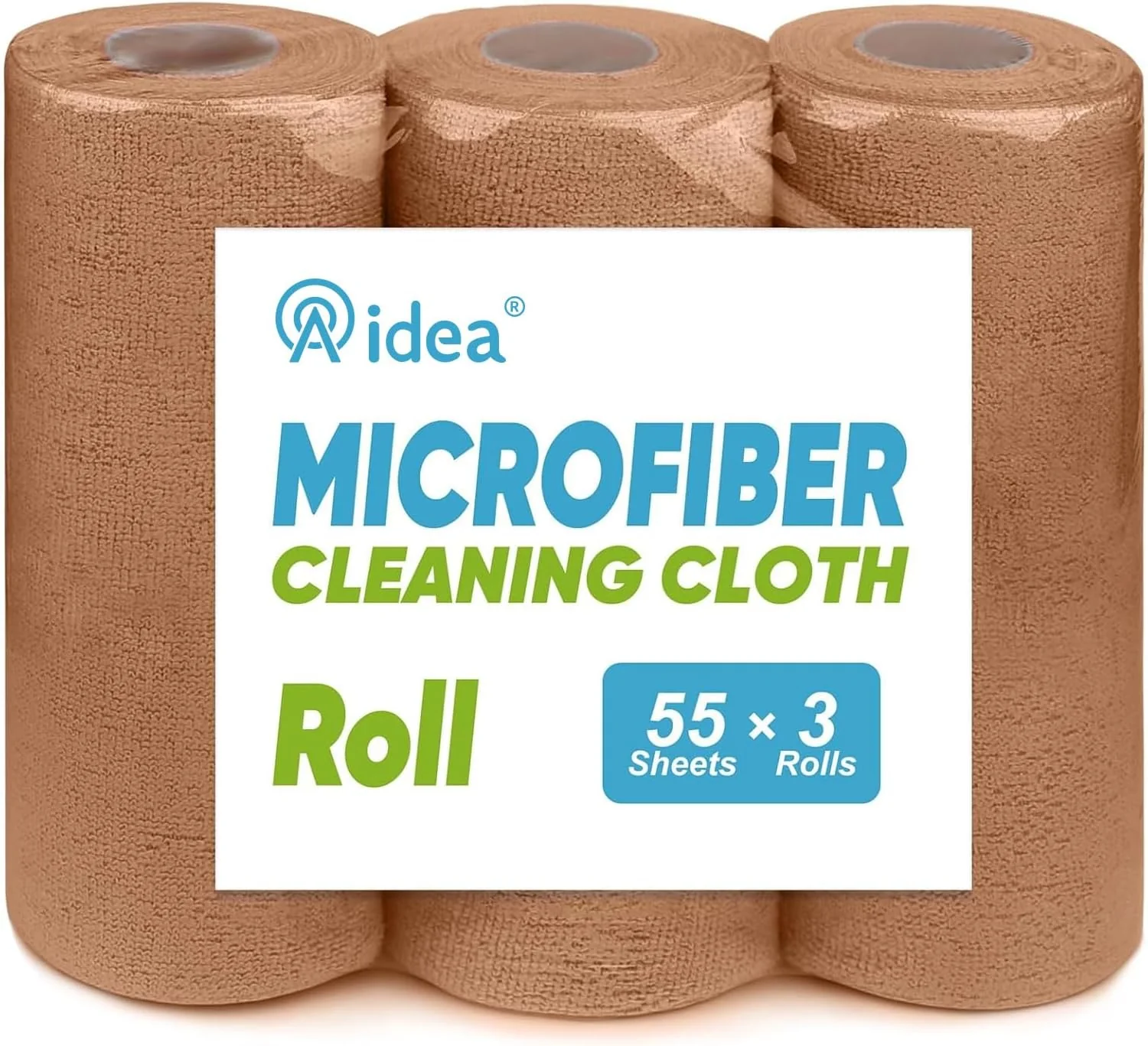 Smooth AIDEA Microfiber Cleaning Cloth-165 Sheets 3 Roll Cleaning Rags 11×9 Brown Convenient