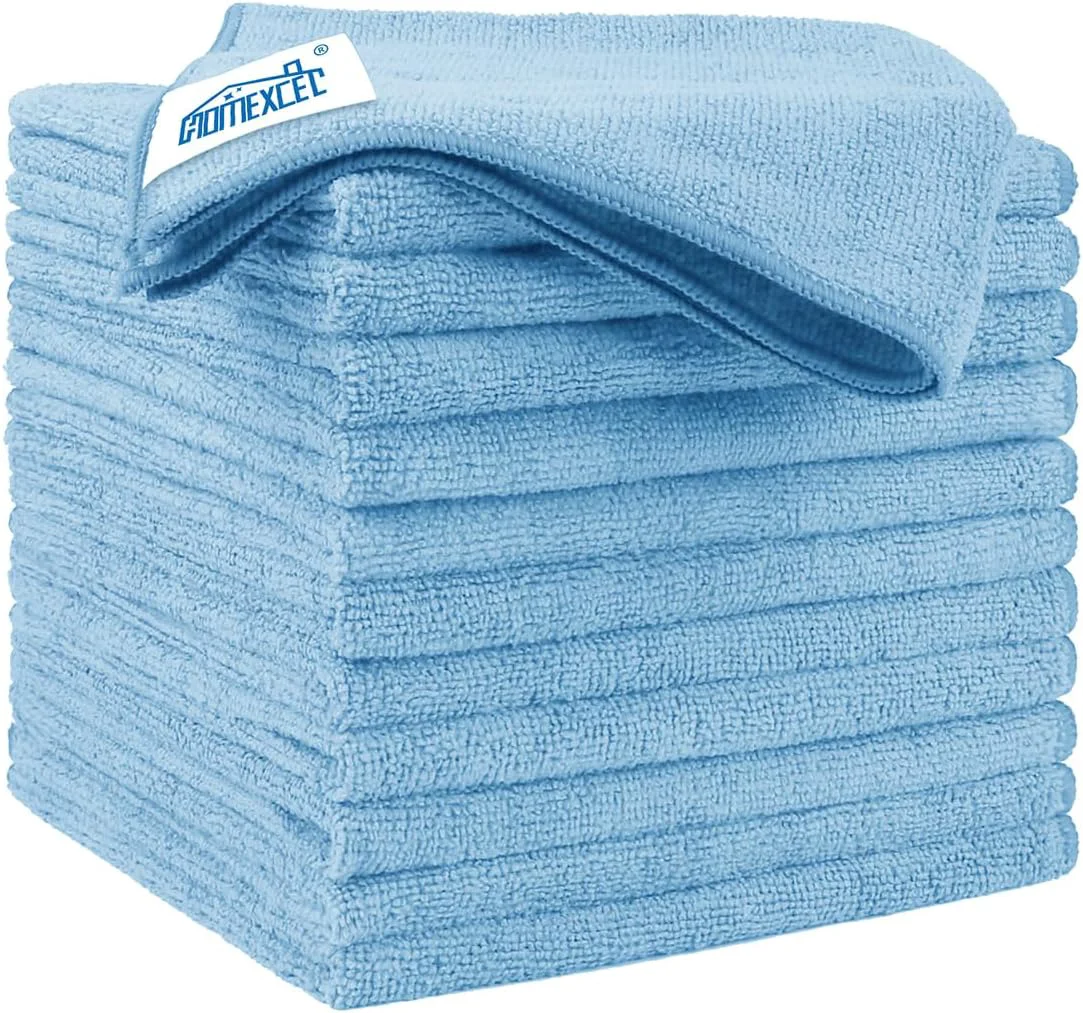 Sustainable Homexcel Blue Microfiber Cleaning Cloth 12 Pack 12.5 x 12.5 inch Microfiber Towels for Cars Ultra Absorbent Car Washing Cloth Dependable