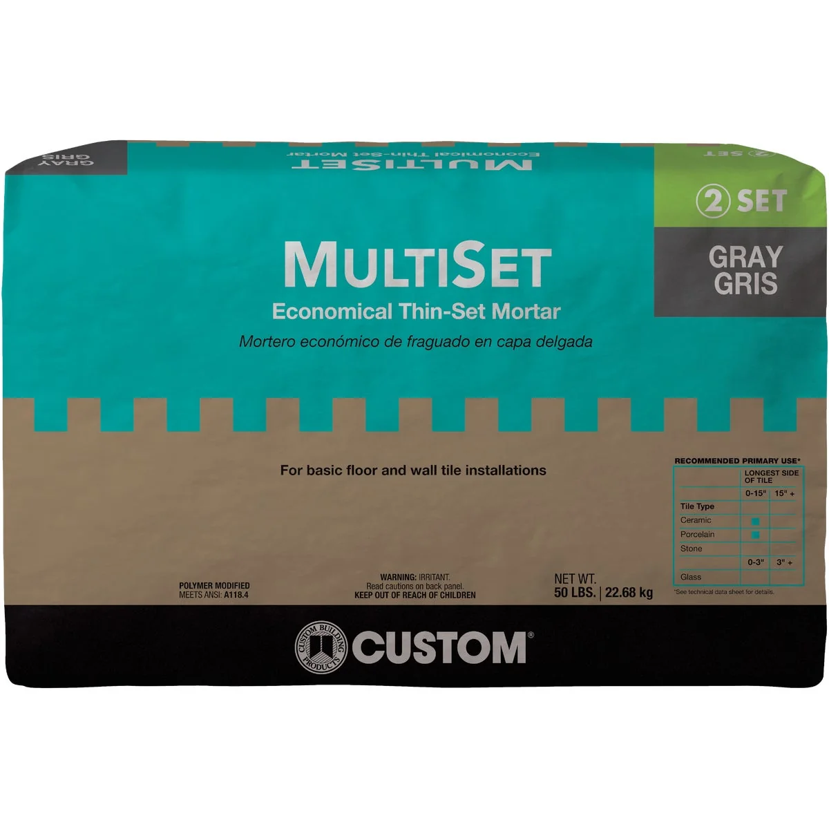 Sustainable Multiset 50 Lb. Gray Mortar Mix Official