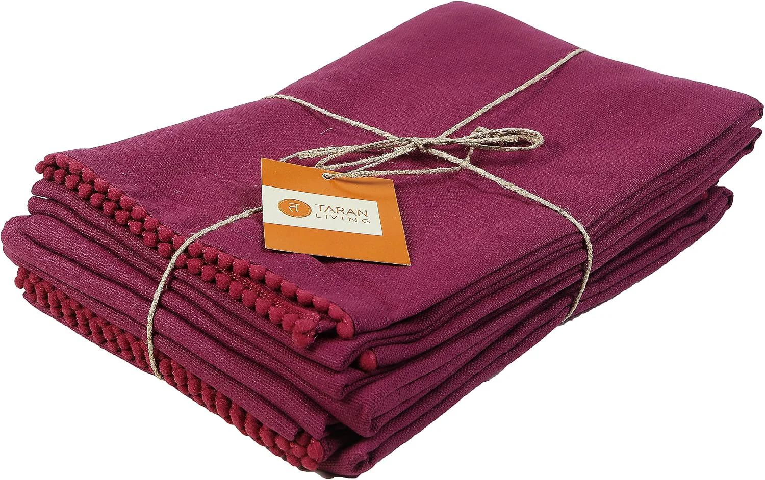 Smooth TARAN LIVING Grape Cotton Kitchen Cloths - Pack of 6 Verified