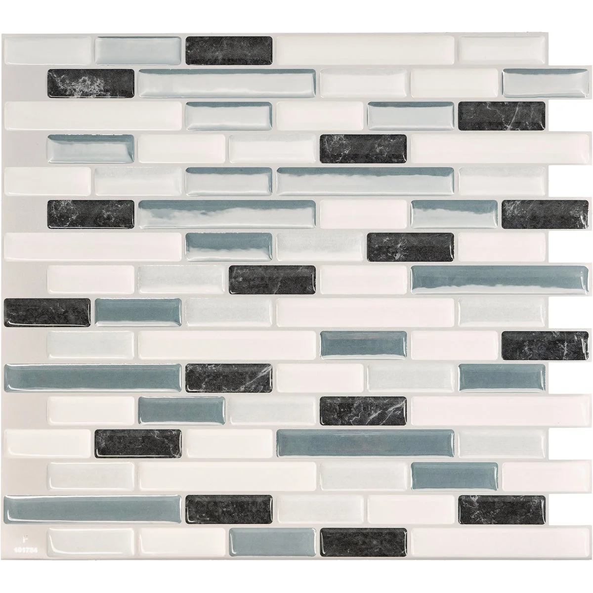 Premium Material Smart Tiles Approx. 10 In. x 10 In. Glass-Like Vinyl Backsplash Peel Stick Muretto Brina Mosaic 4-Pack Flexible