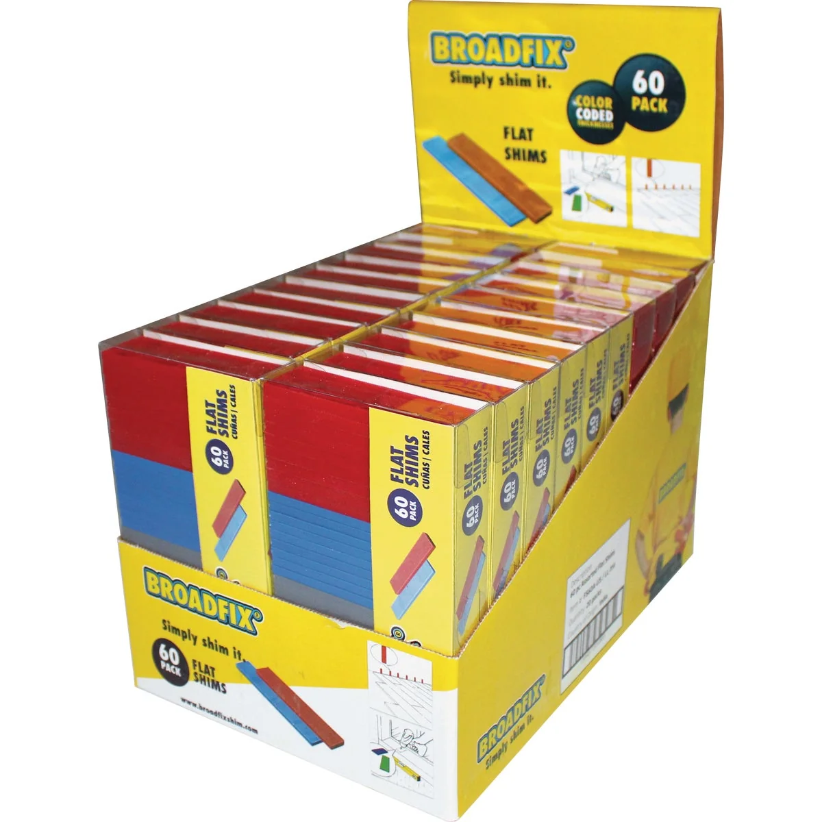 User-Friendly Broadfix 4 In. L Flat Polypropylene Shim Assorted Thicknesses 60-Count Natural