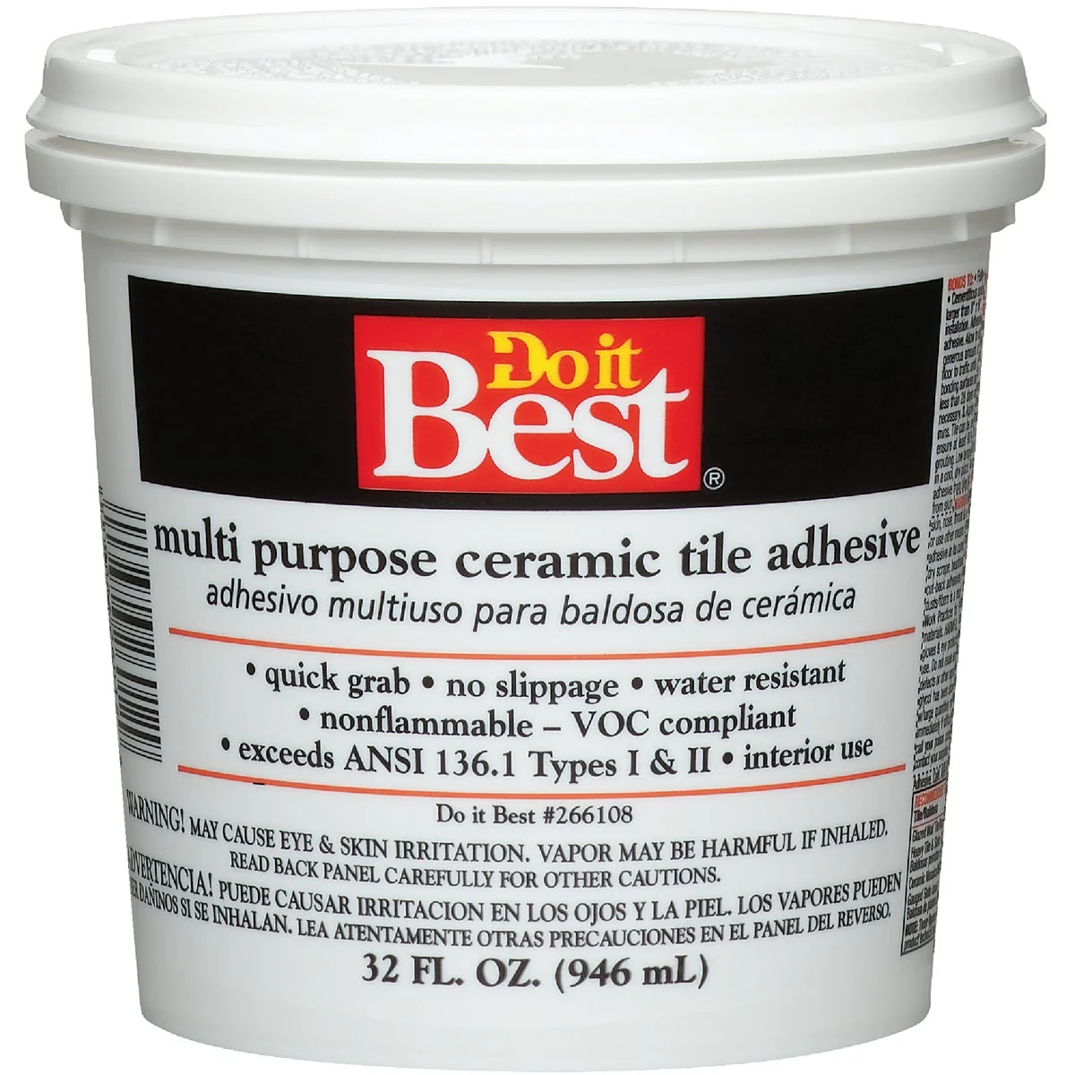 Proven Do it Off-White Multi Purpose Ceramic Tile Adhesive Quart High-Grade