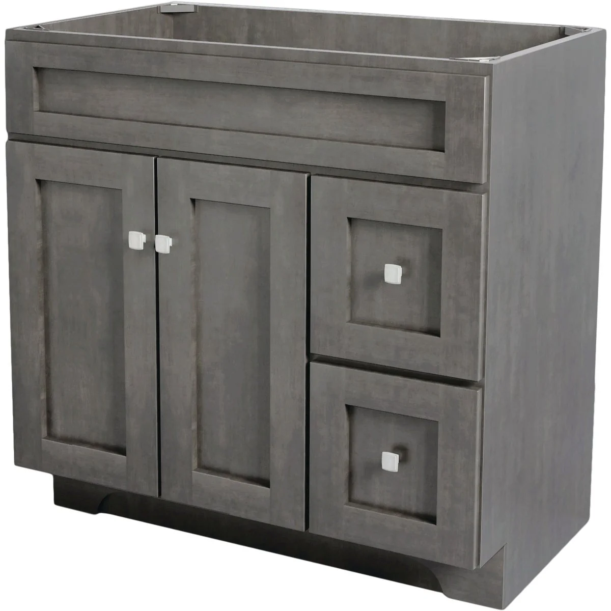 Professional CraftMark St. Paul Designer Gray Stained 36 In. W x 34 In. H x 21 In. D Vanity Base 2 Door 2 Drawer Elegant