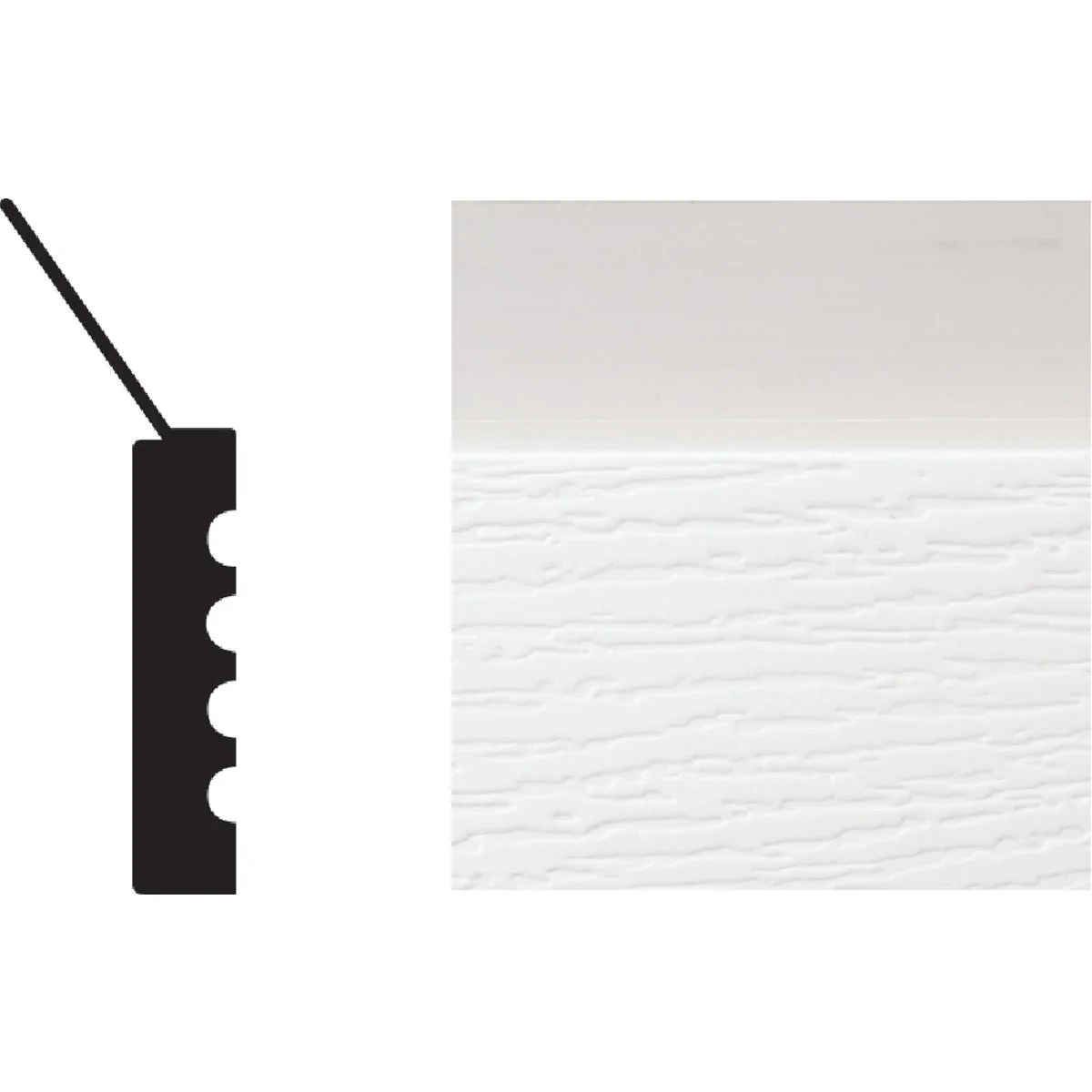 Stylish Royal Thermo Stop 2 In. W. x 7 16 In. H. x 7 Ft. L. White PVC Weatherstrip Garage Door Stop Expertly Made