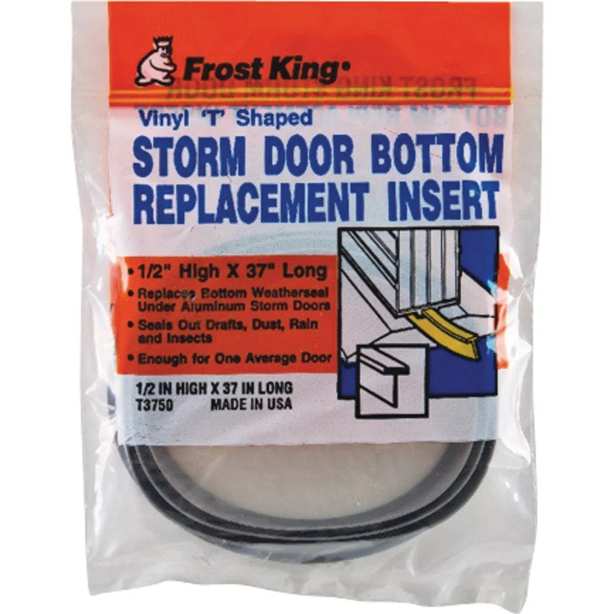Reliable Frost King 1 2 In. x 37 In. Storm Door Bottom Seal Insert Crafted