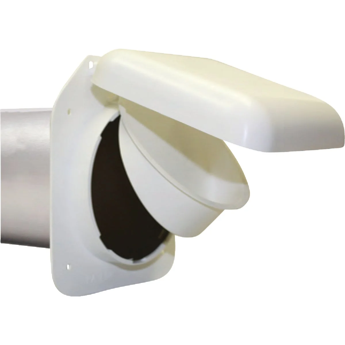 Innovative No-Pest 4 In. White Plastic Low Profile Dryer Vent Hood Genuine