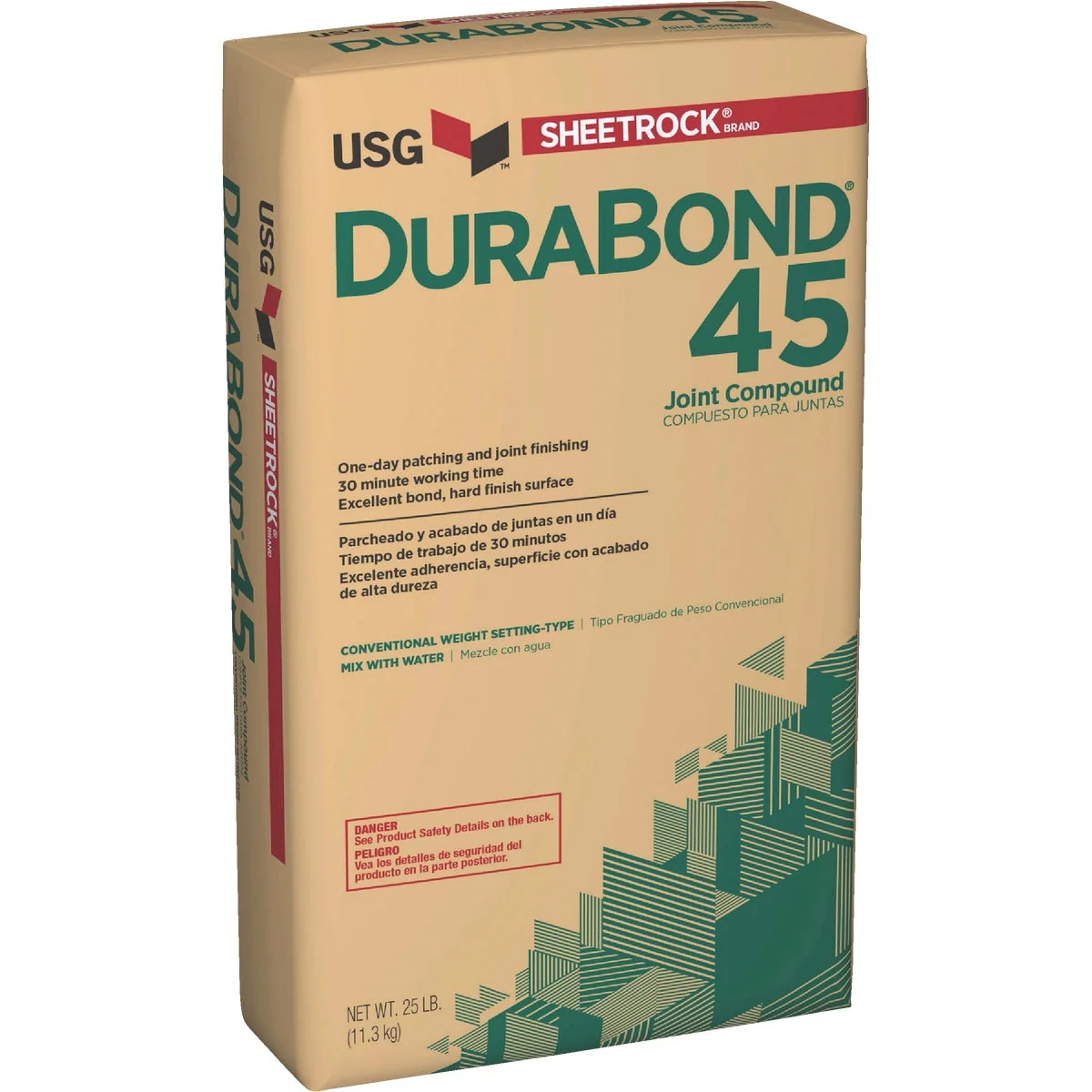 First-Class Sheetrock Durabond 45 Setting Type 25 Lb. Drywall Joint Compound Solid