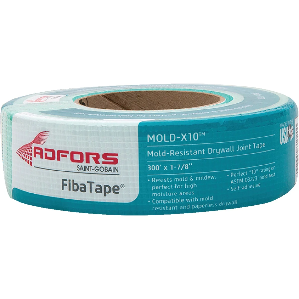 Flexible FibaTape Mold-X10 1-7 8 In. X 300 Ft. Mold Mildew-Resistant Joint Drywall Tape Green