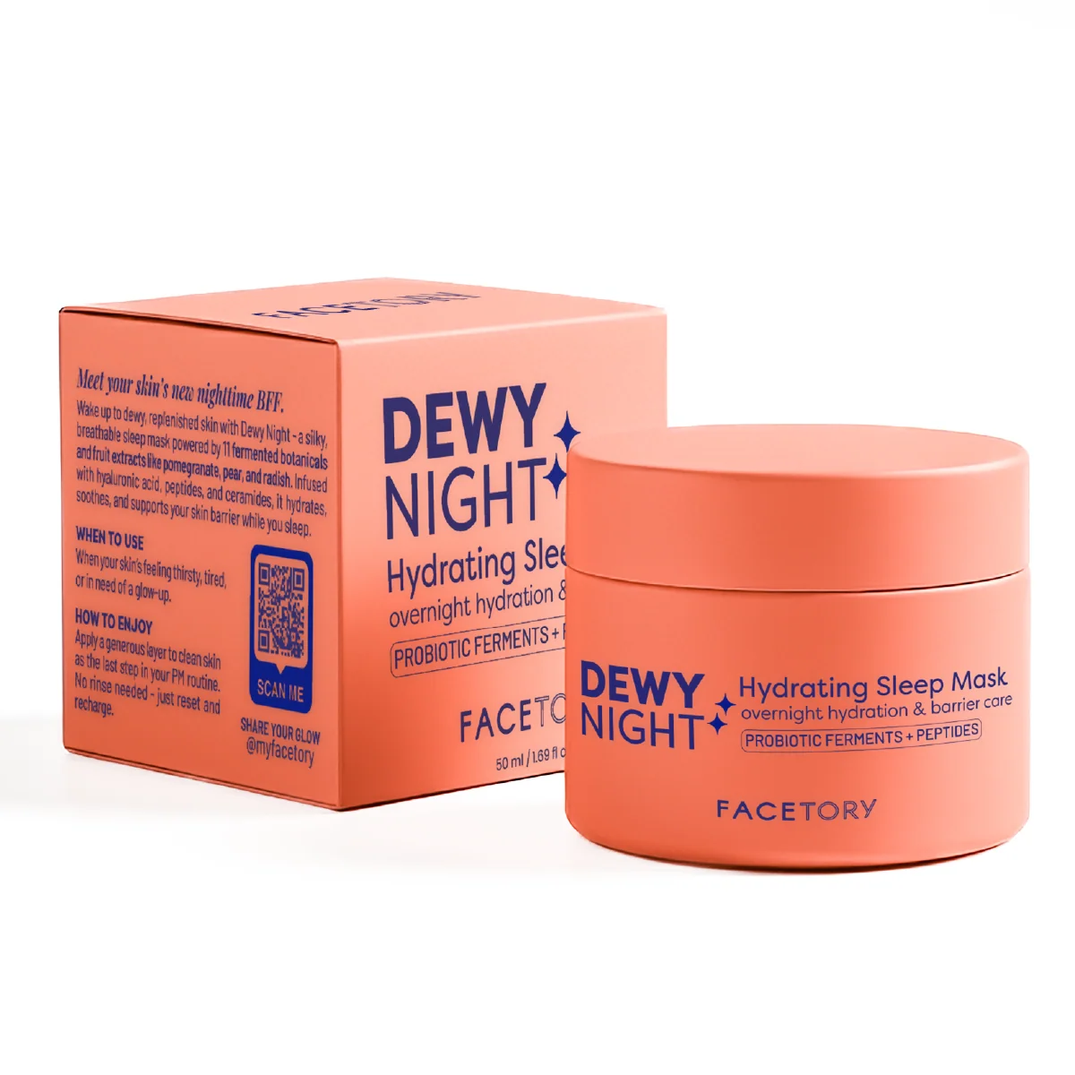 Recyclable FaceTory Dewy Night Hydrating Sleep Mask Fine Crafted