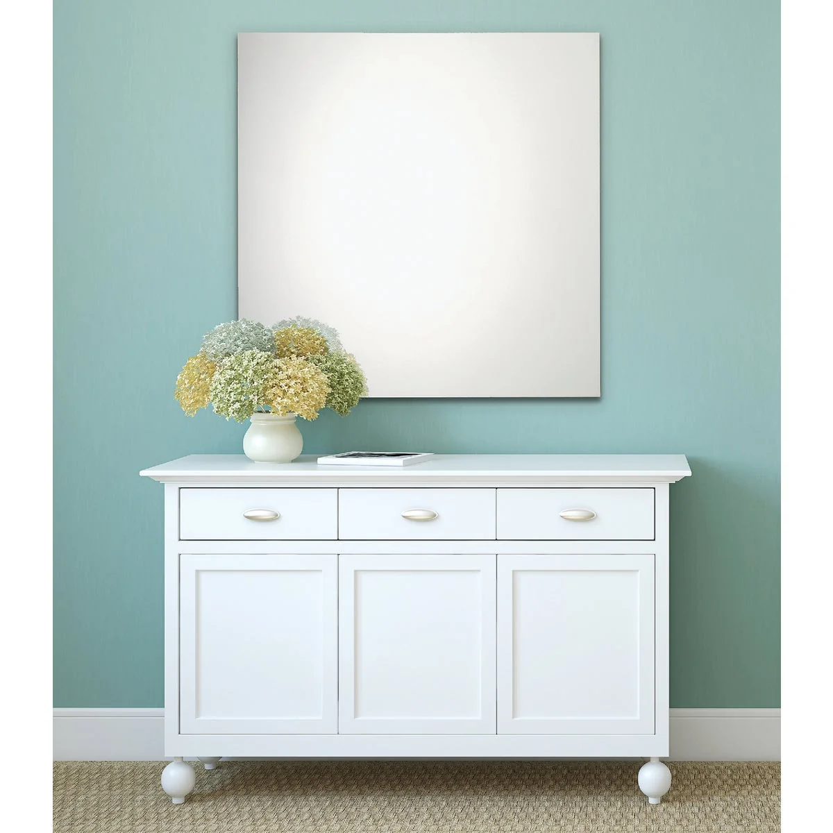 Safe Erias Home Design 30 In. W. x 36 In. H. Frameless Polished Edge Wall Mirror Long-Lasting