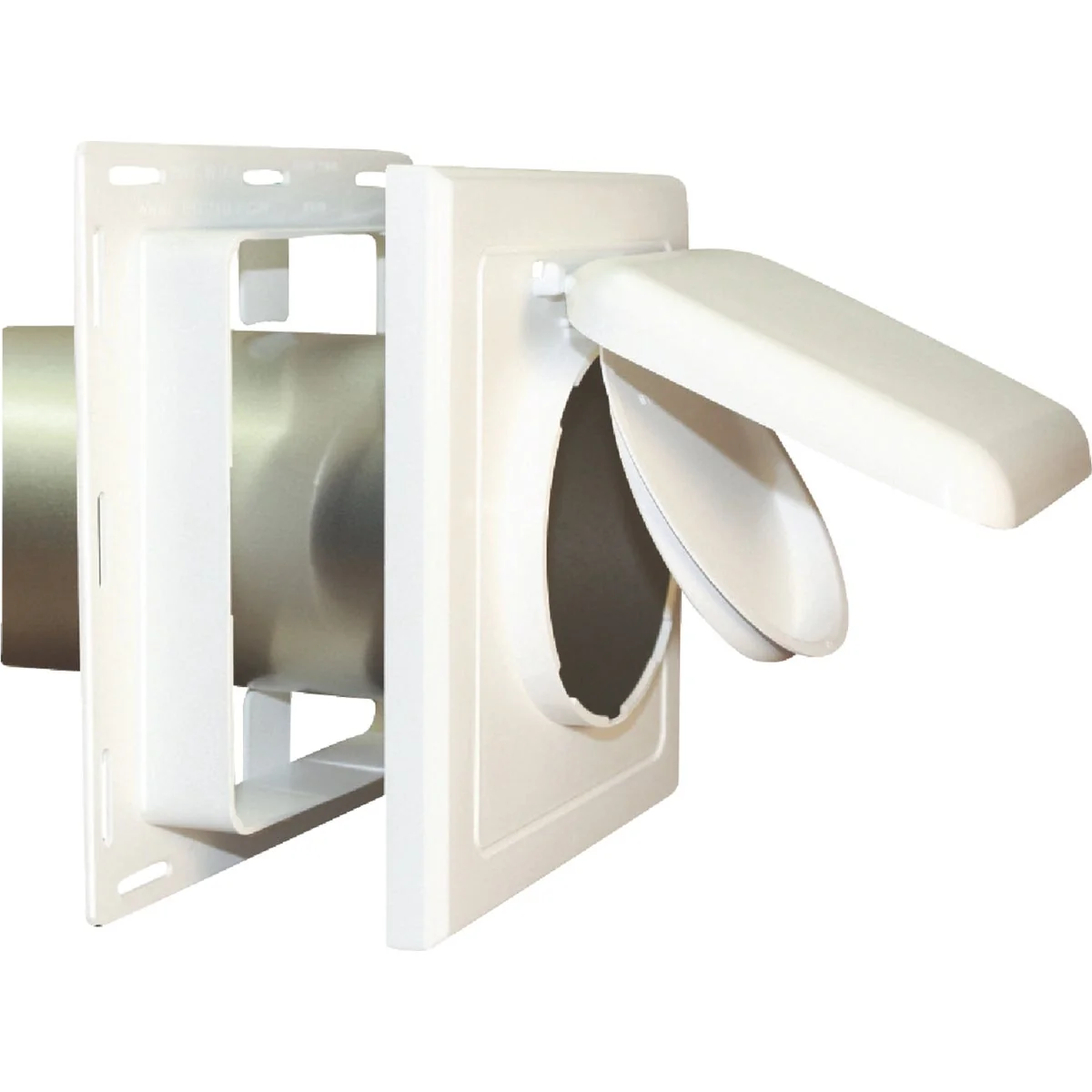 Professional No-Pest 4 In. White Plastic J-Block Dryer Vent Hood Soft