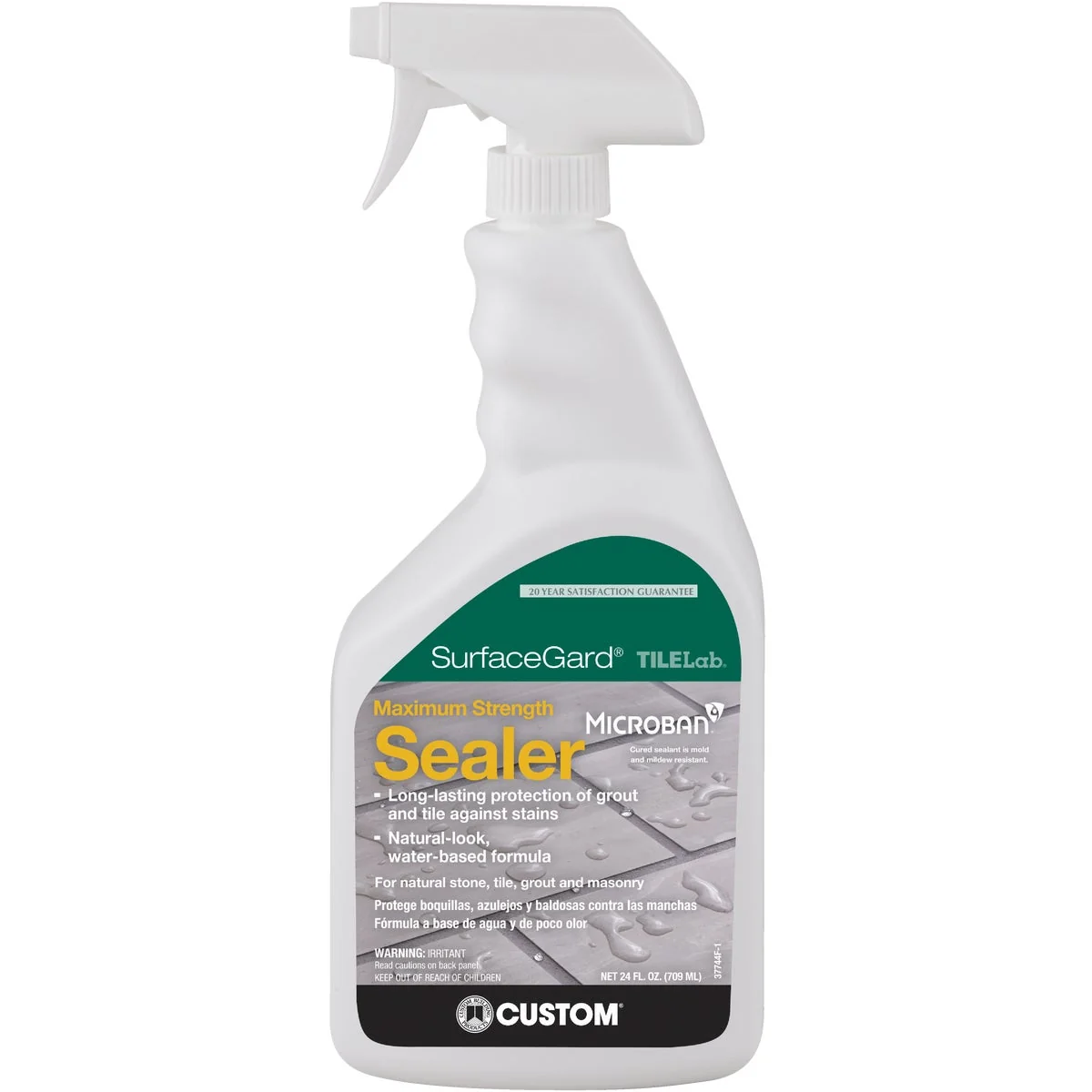 Environmentally Friendly Custom Building Products TILELab Surfacegard 24 Oz. Grout Tile Sealer Efficient