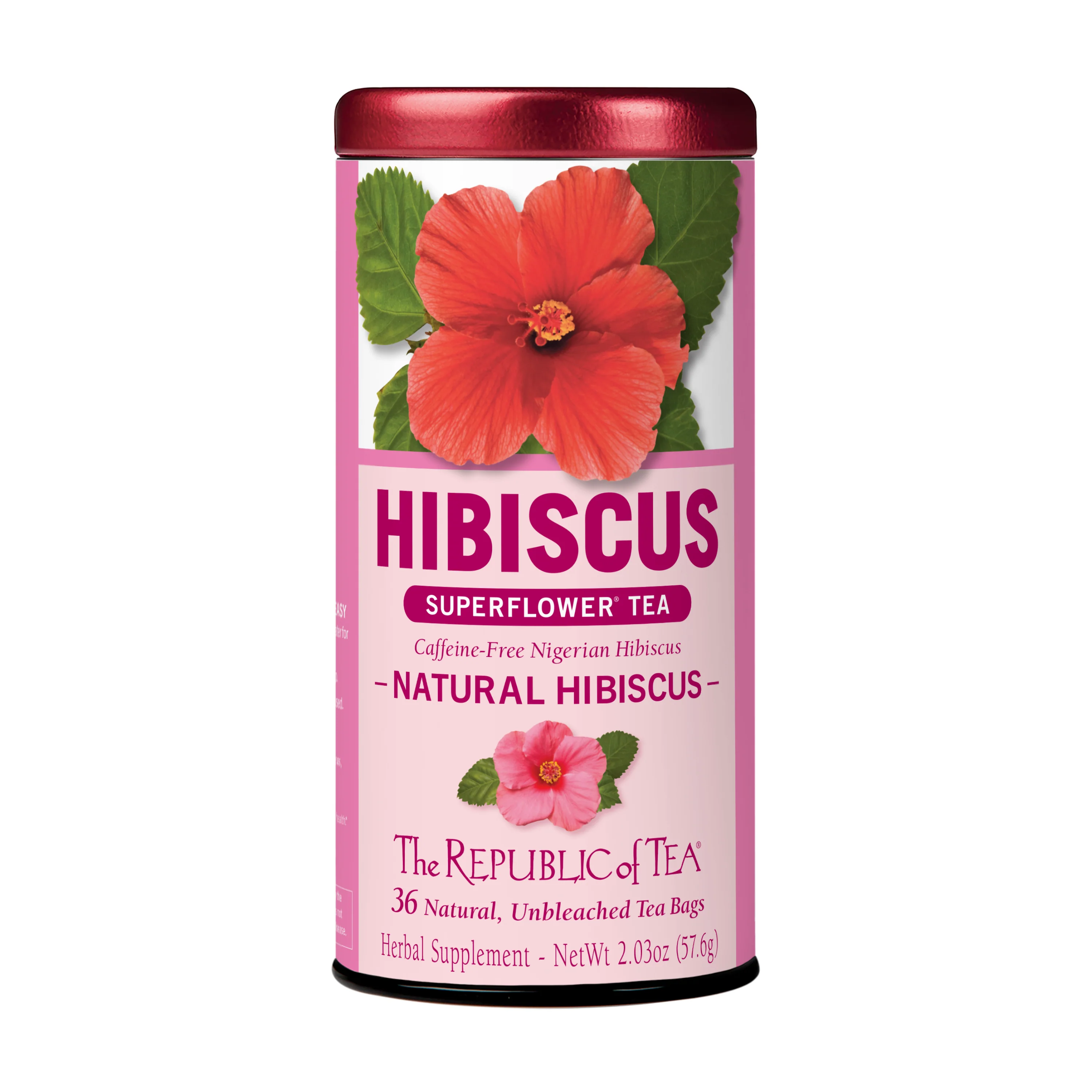 Versatile The Republic of Tea Natural Hibiscus Tea Caffeine Eco-Friendly