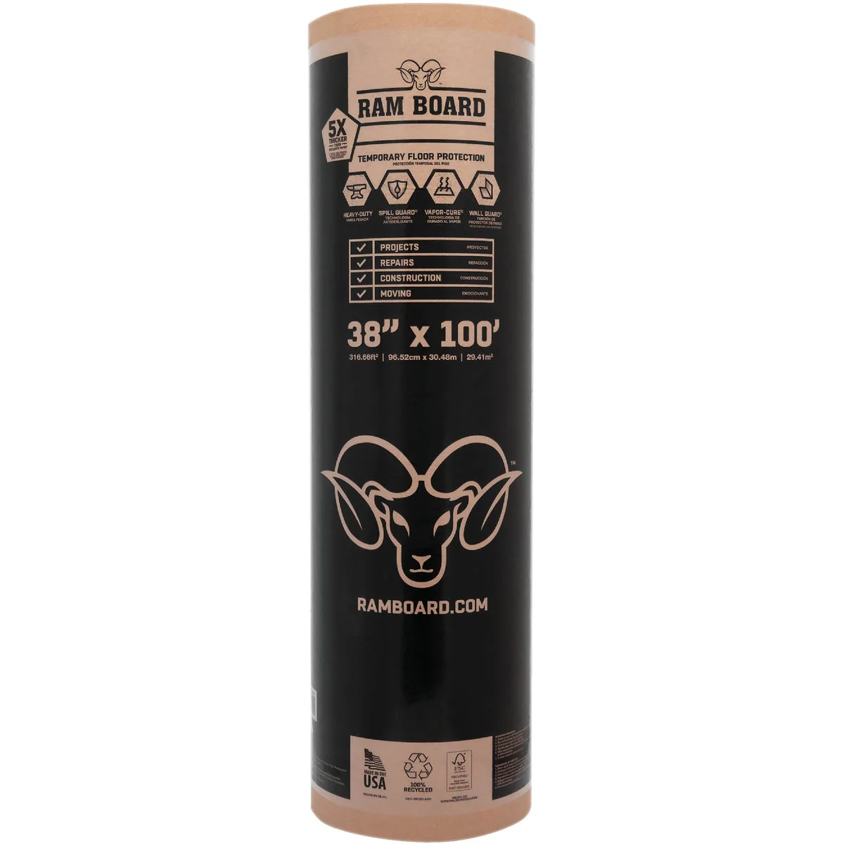 Elegant Ram Board 38 In. x 100 Ft. Temporary Floor Protector Certified