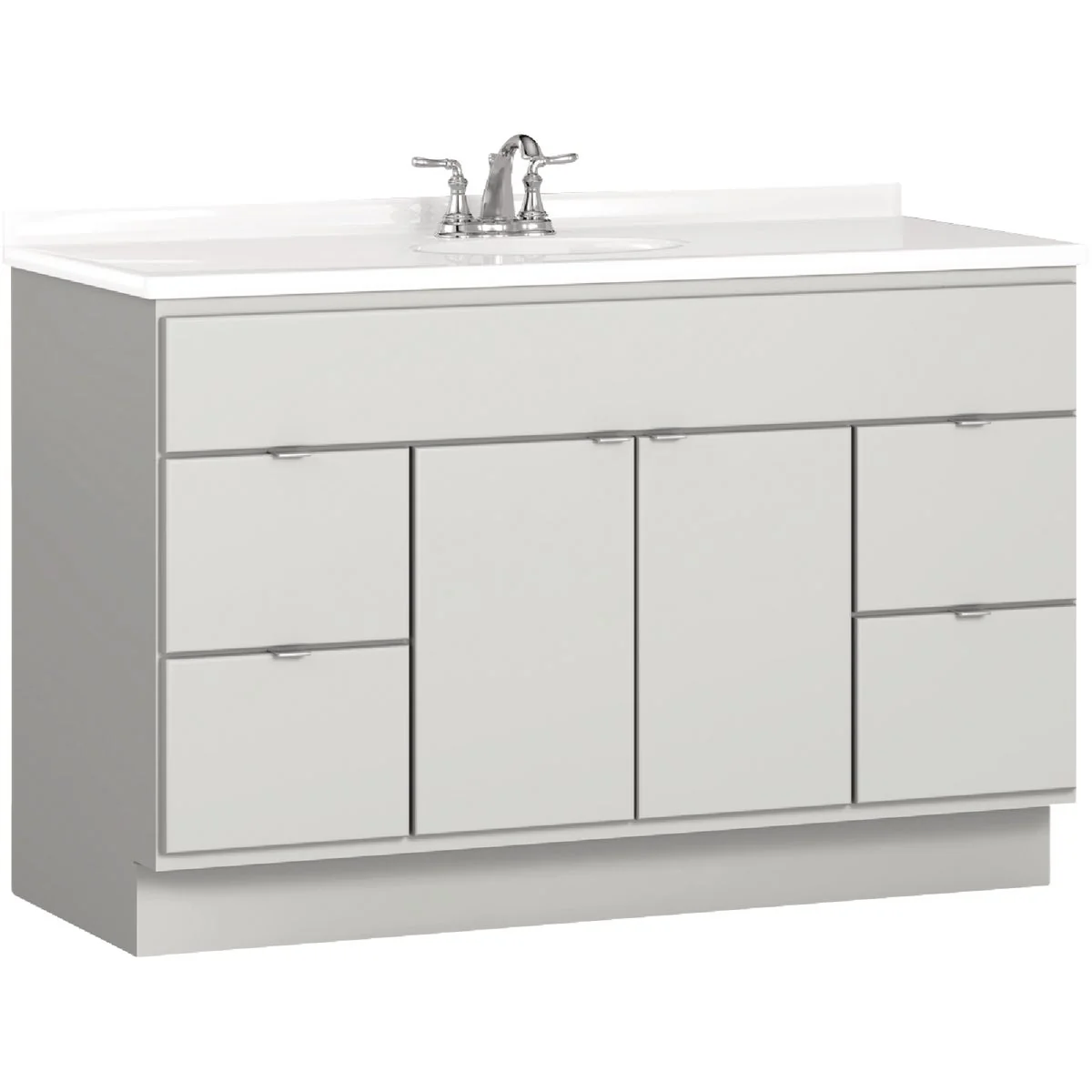 Relaxed Bertch Riverside 48 In. W x 34-1 2 In. H x 21 In. D Lighthouse Vanity Base 2 Door 4 Drawer Authentic
