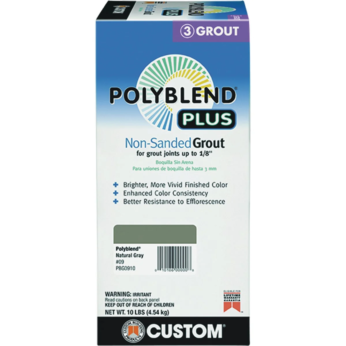 Efficient Custom Building Products PolyBlend PLUS 10 Lb. Charcoal Non-Sanded Tile Grout Unique