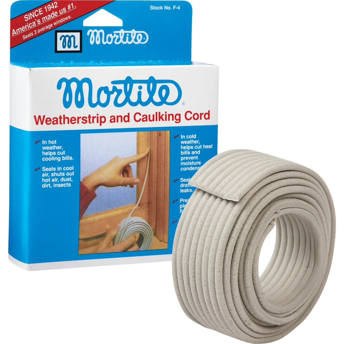 Elite Mortite 45 Ft. Gray 9-1 2 Oz Weatherstrip Caulking Cord Convenient