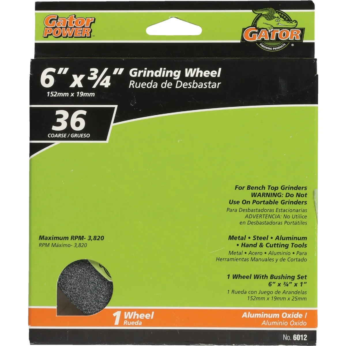 Minimalist Gator Blade 6 In. 3 4 In. Adjustable - 1 3 4 5 8 1 2 Bench Grinding Wheel Secure