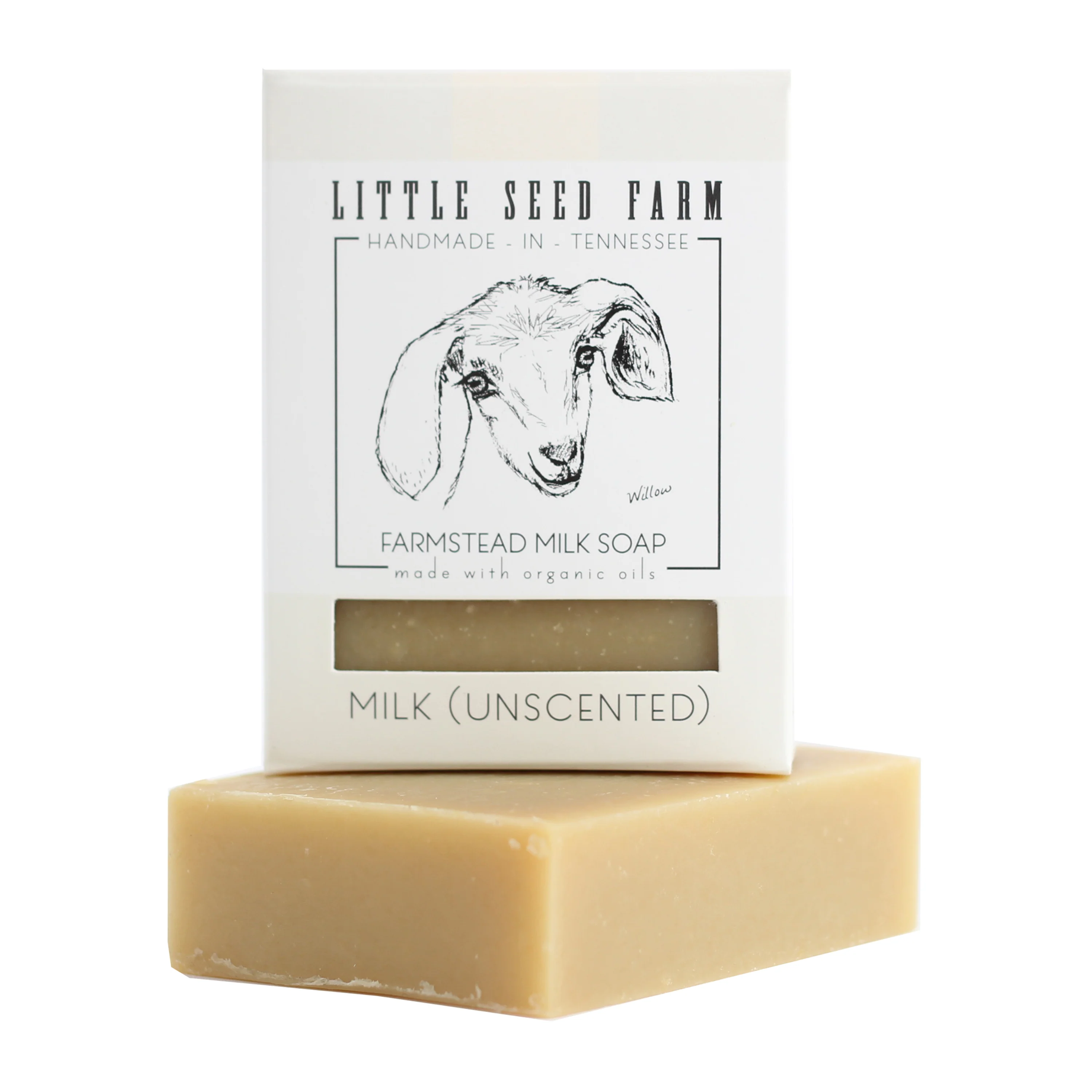 Authentic Little Seed Farm Facial Body Cleansing Bar Goat's Milk Unscented Unique