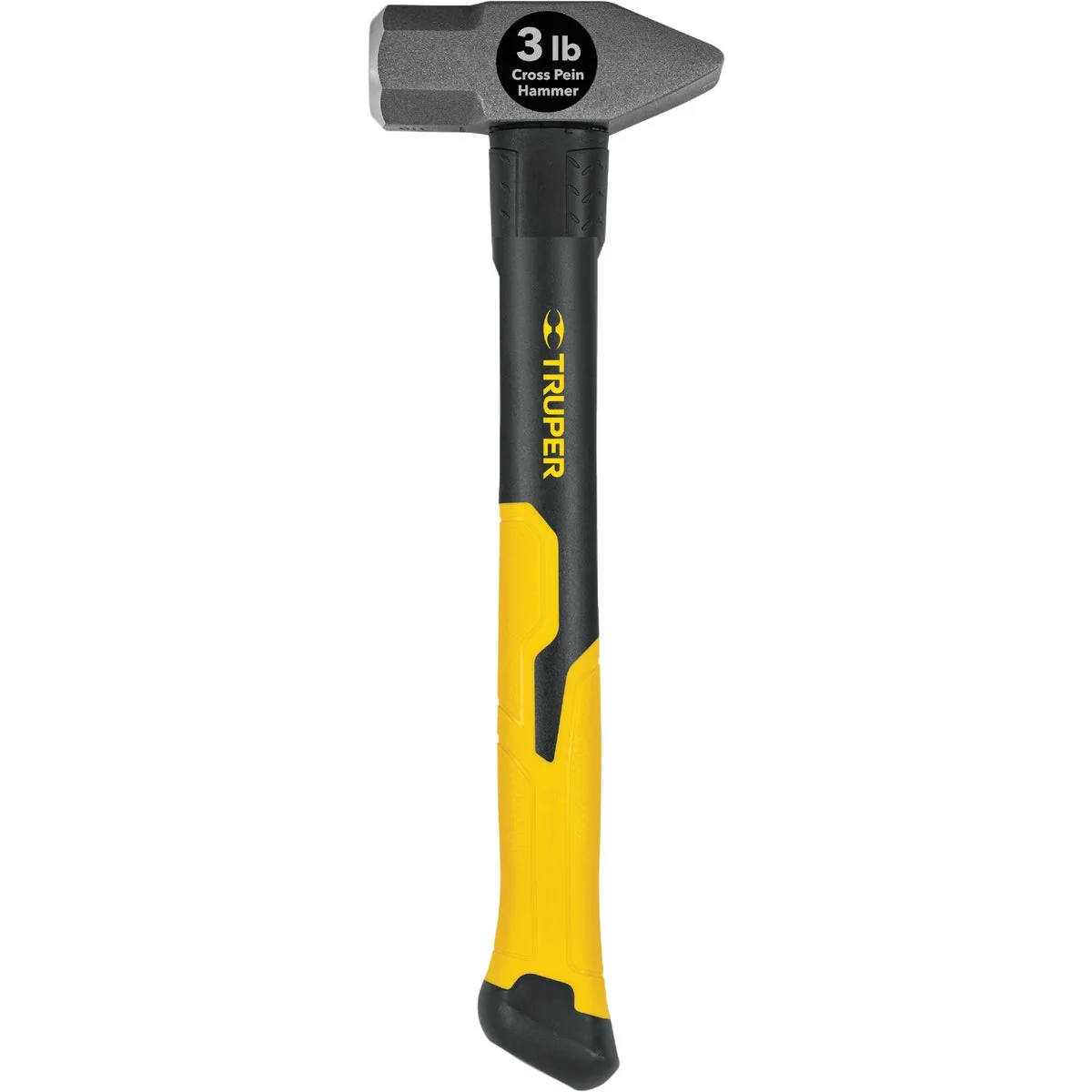 Recyclable Truper 3 Lb. Steel Cross Peen Hammer with Fiberglass Handle Natural