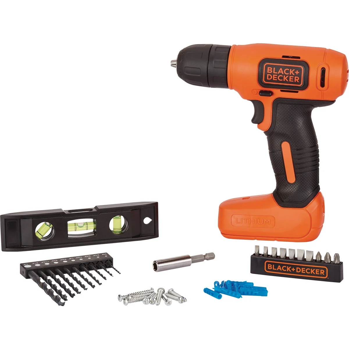 Proven Black Decker 8 Volt Lithium-Ion 3 8 In. Cordless Drill Home Project Kit Next-Generation
