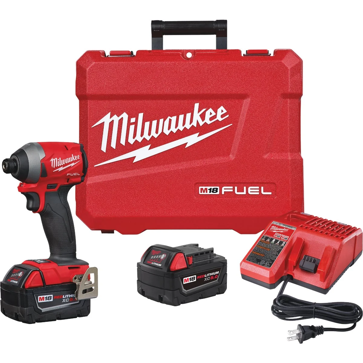High-Quality Milwaukee M18 FUEL 18 Volt XC Lithium-Ion Brushless 1 4 In. Hex Cordless Impact Driver Kit with 2 Batteries High-End