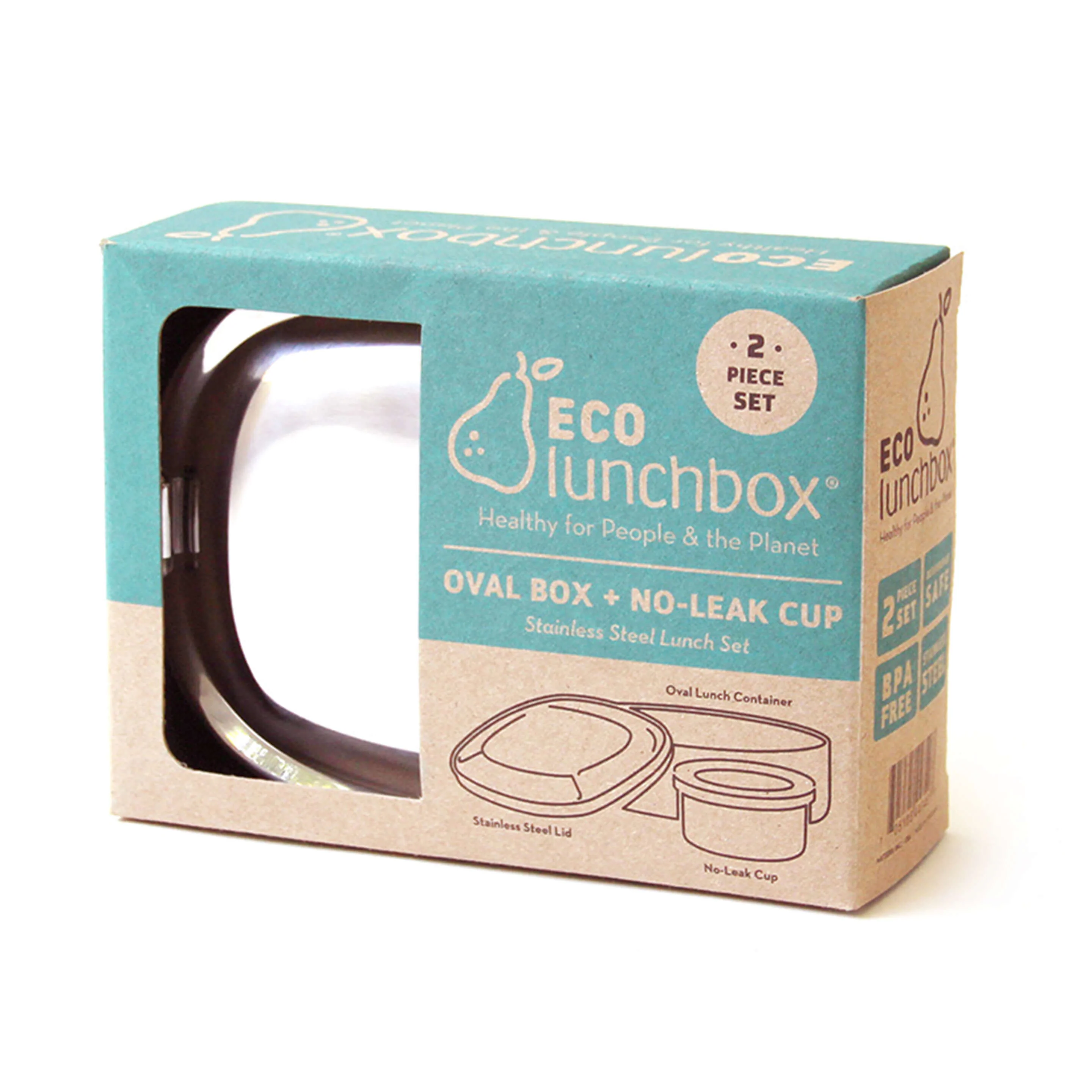 Enhanced EcoLunchBox Oval Snack Cup Container Certified
