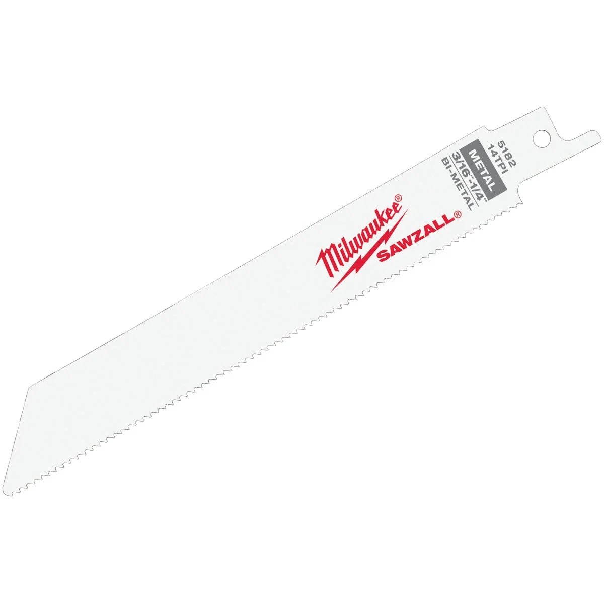 Smooth Milwaukee Sawzall 6 In. 14 TPI Metal Reciprocating Saw Blade Clean