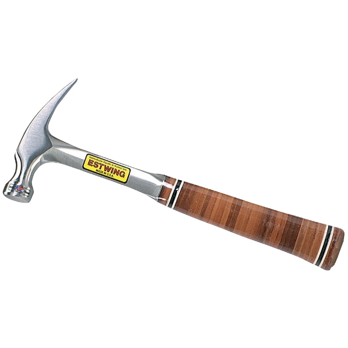 Reusable Estwing 16 Oz. Smooth-Face Rip Claw Hammer with Leather-Covered Steel Handle Durable