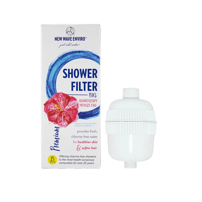 World-Class New Wave Enviro White Premium Shower Filter System Reusable